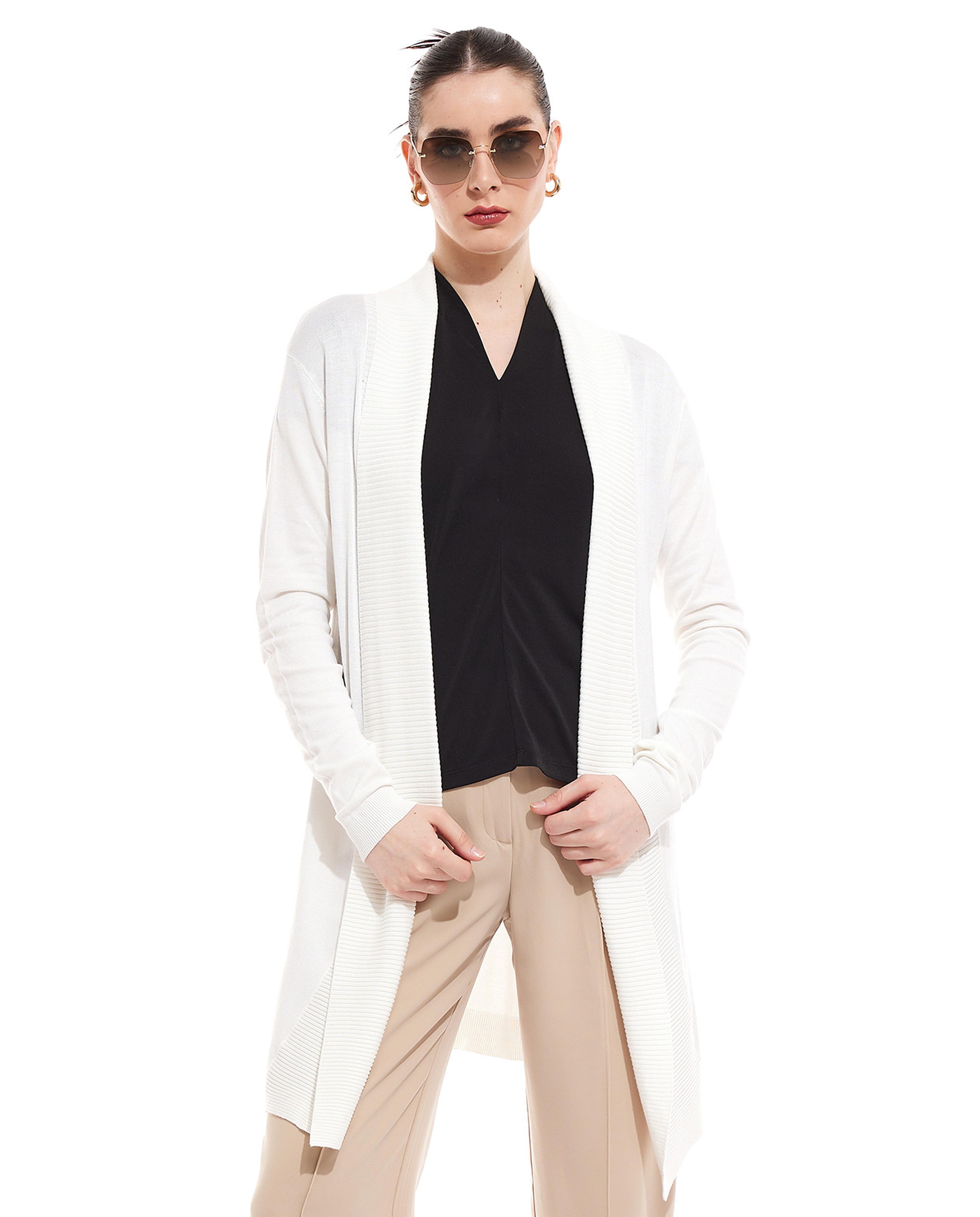 كارديجان محبوك بأكمام طويلة