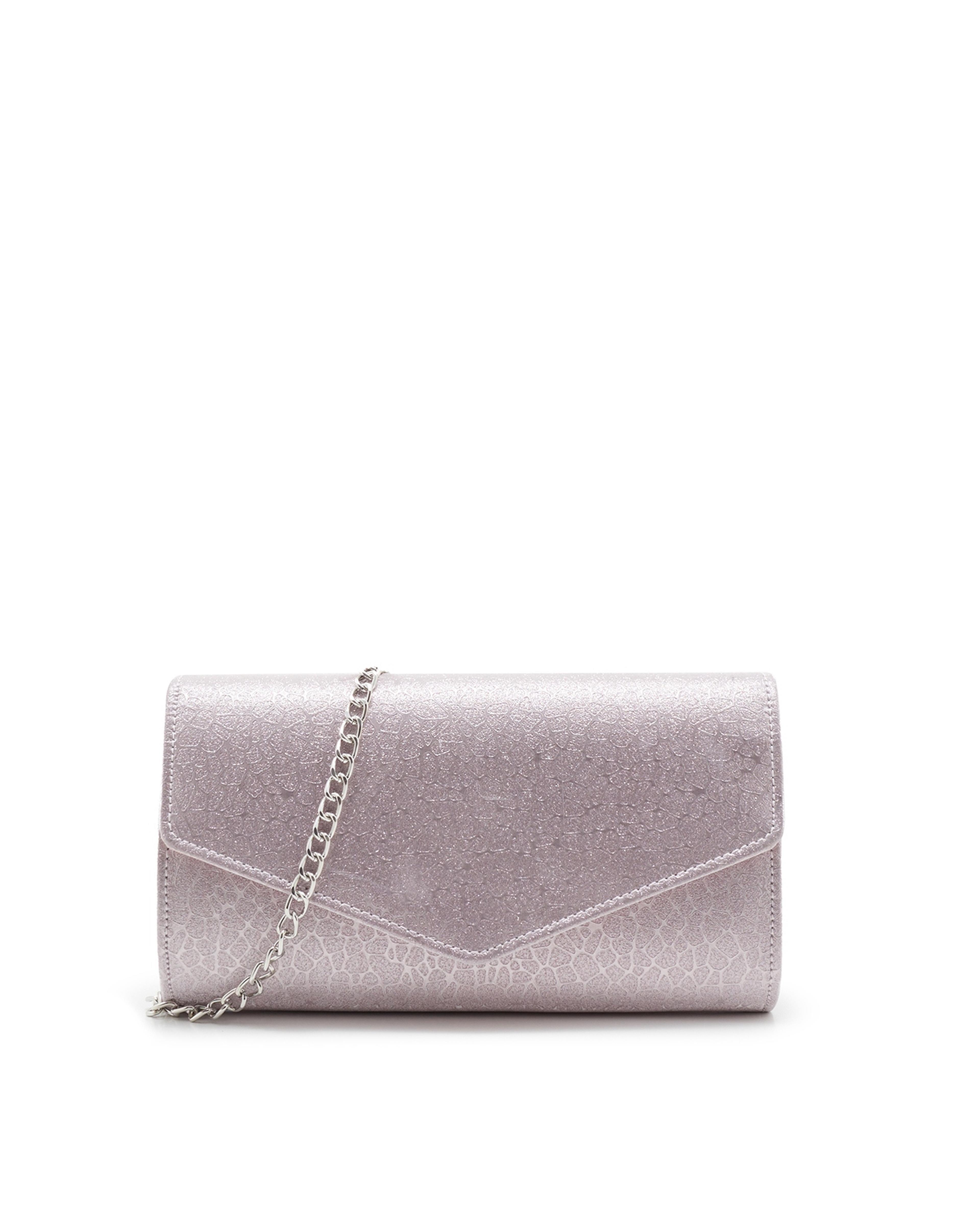 Textured Envelop Clutch with Sling