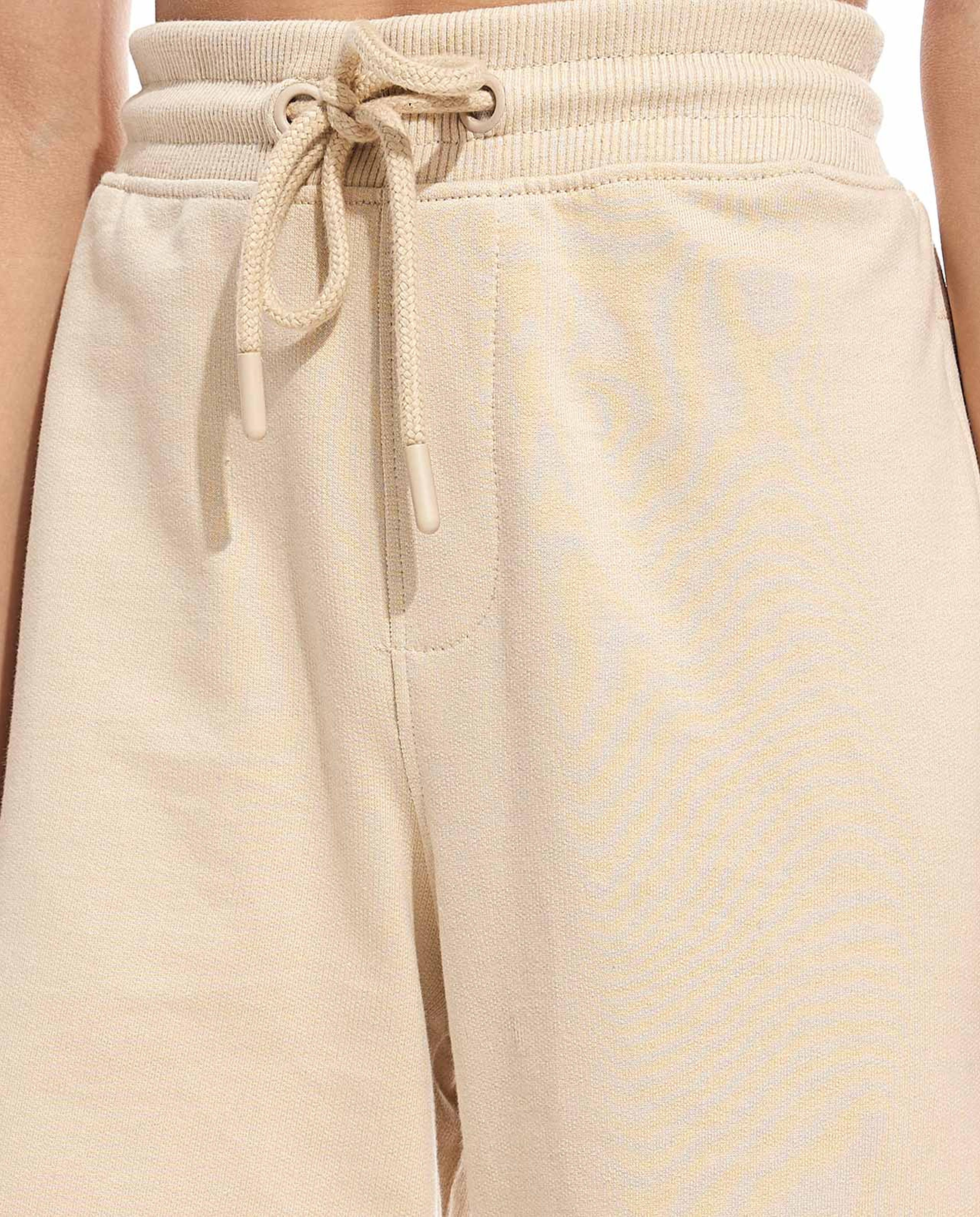 Print Detail Shorts with Drawstring Waist