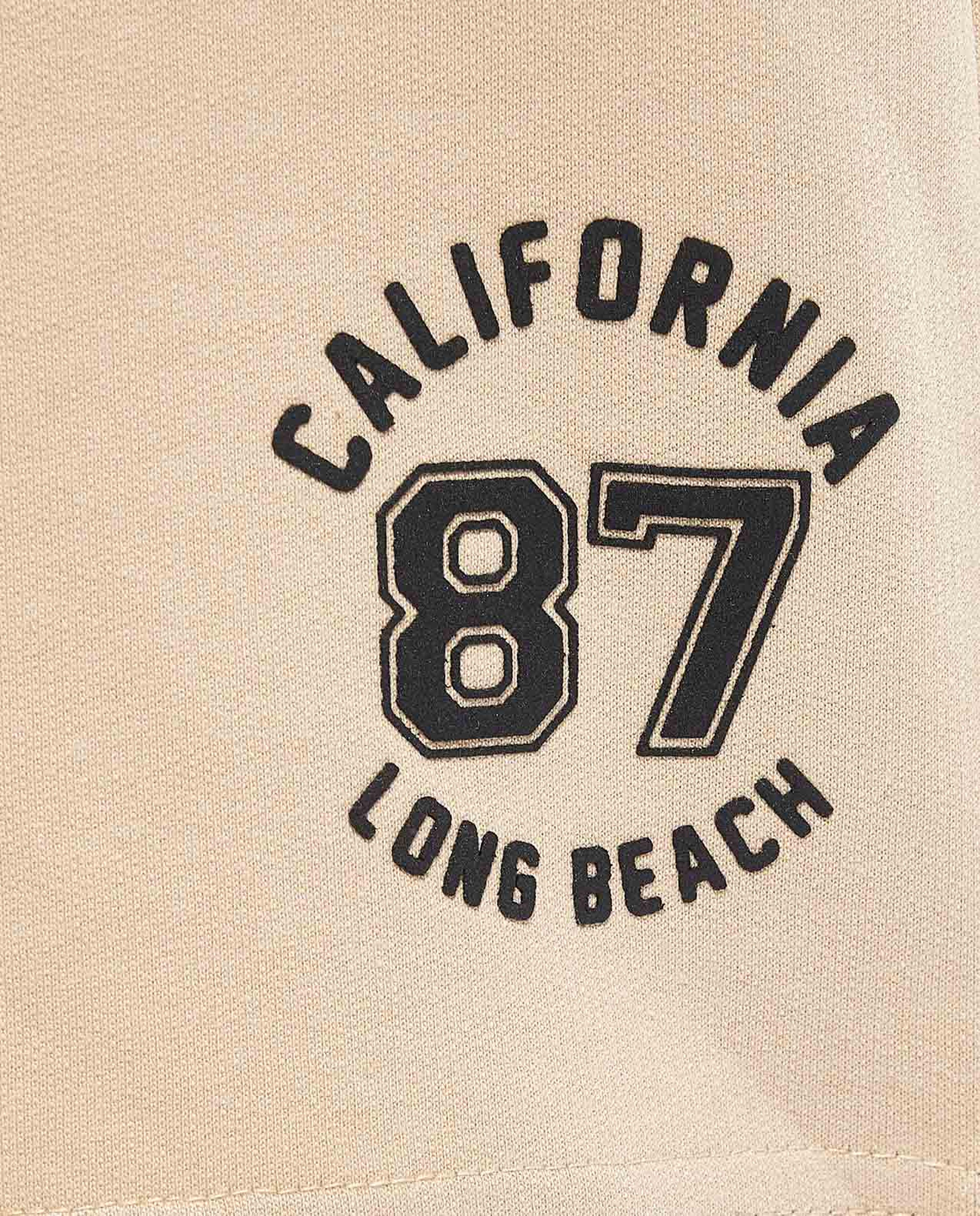 Print Detail Shorts with Drawstring Waist