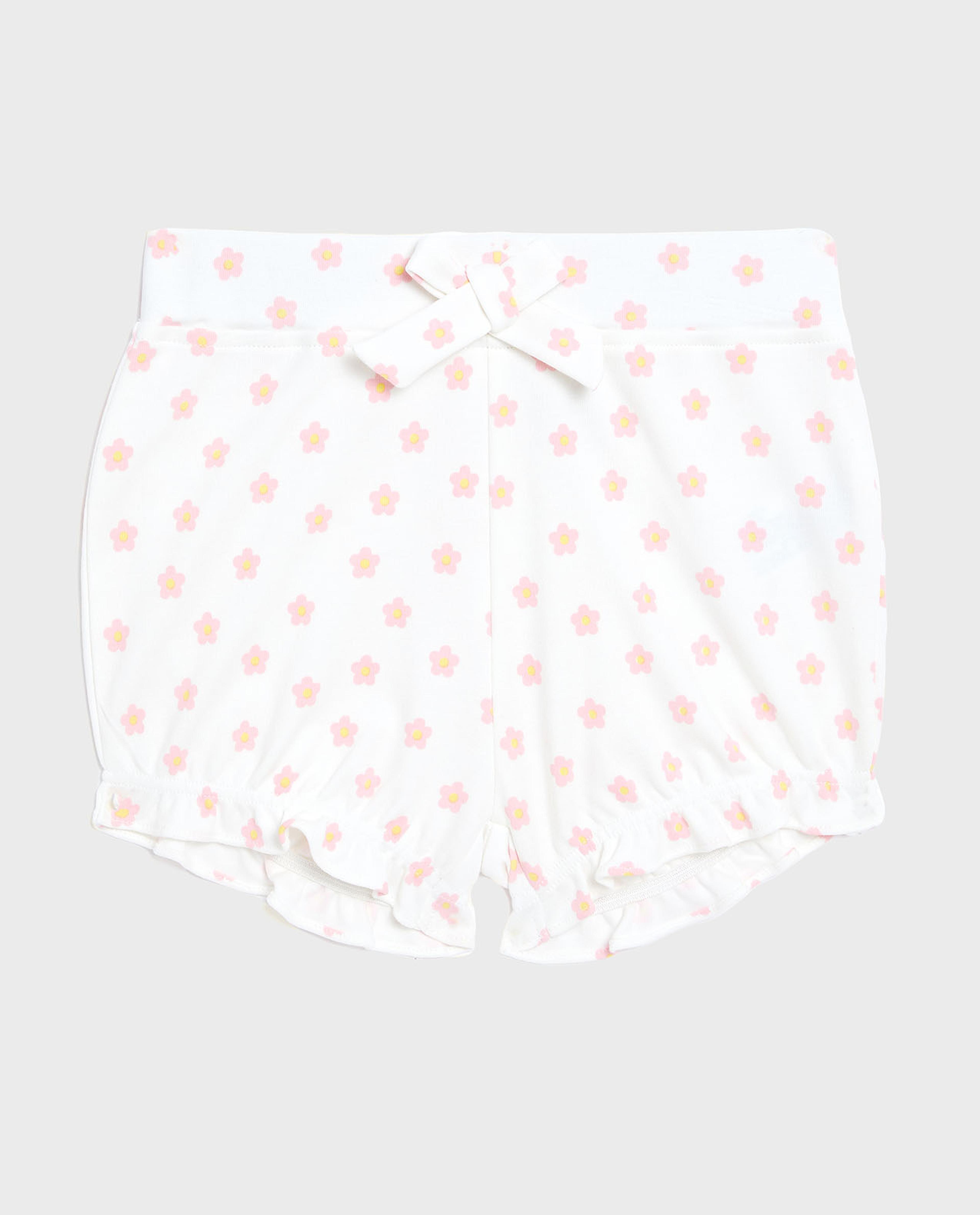 طقم ملابس شورت وتوب بطبعة 