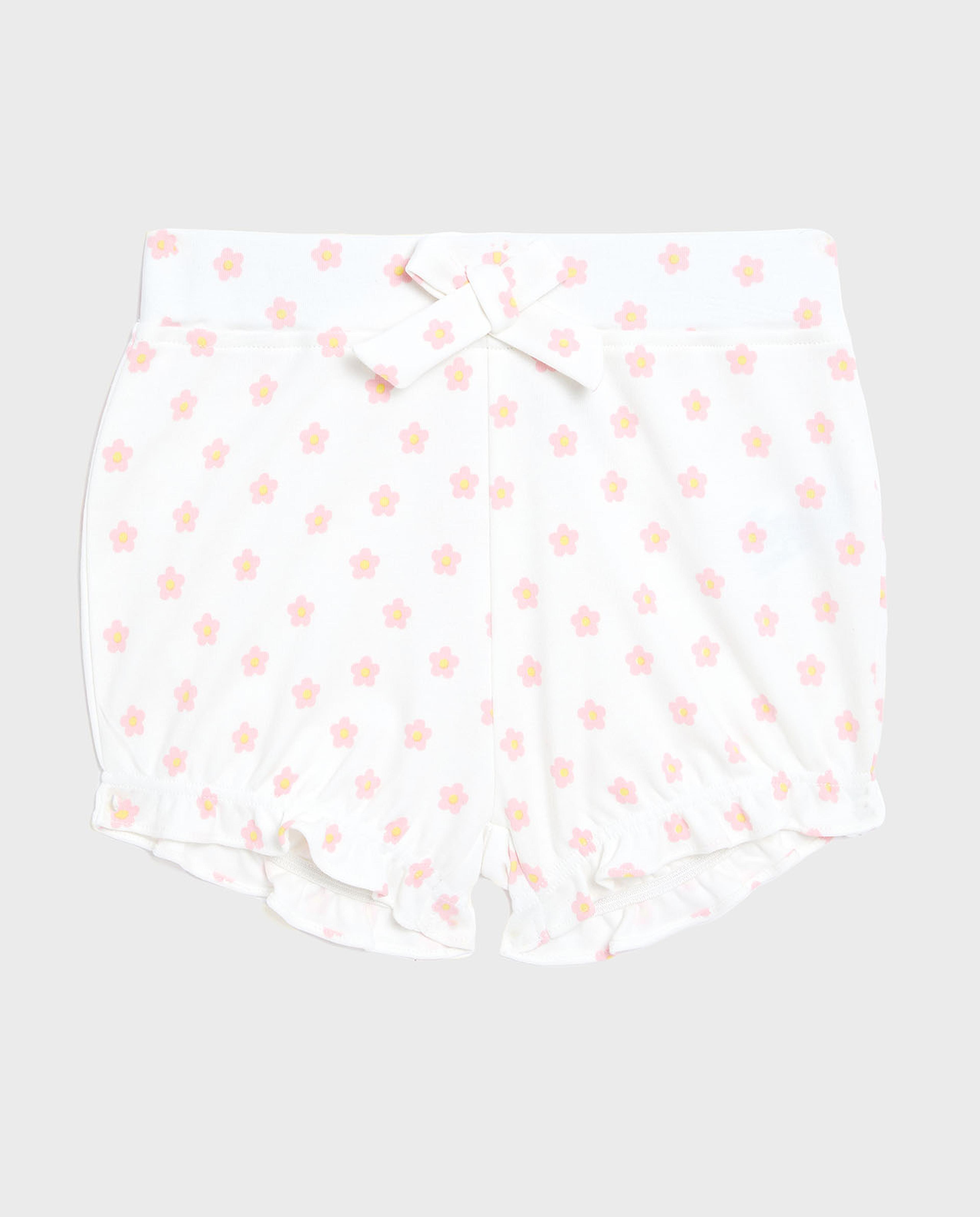 طقم ملابس شورت وتوب بطبعة 