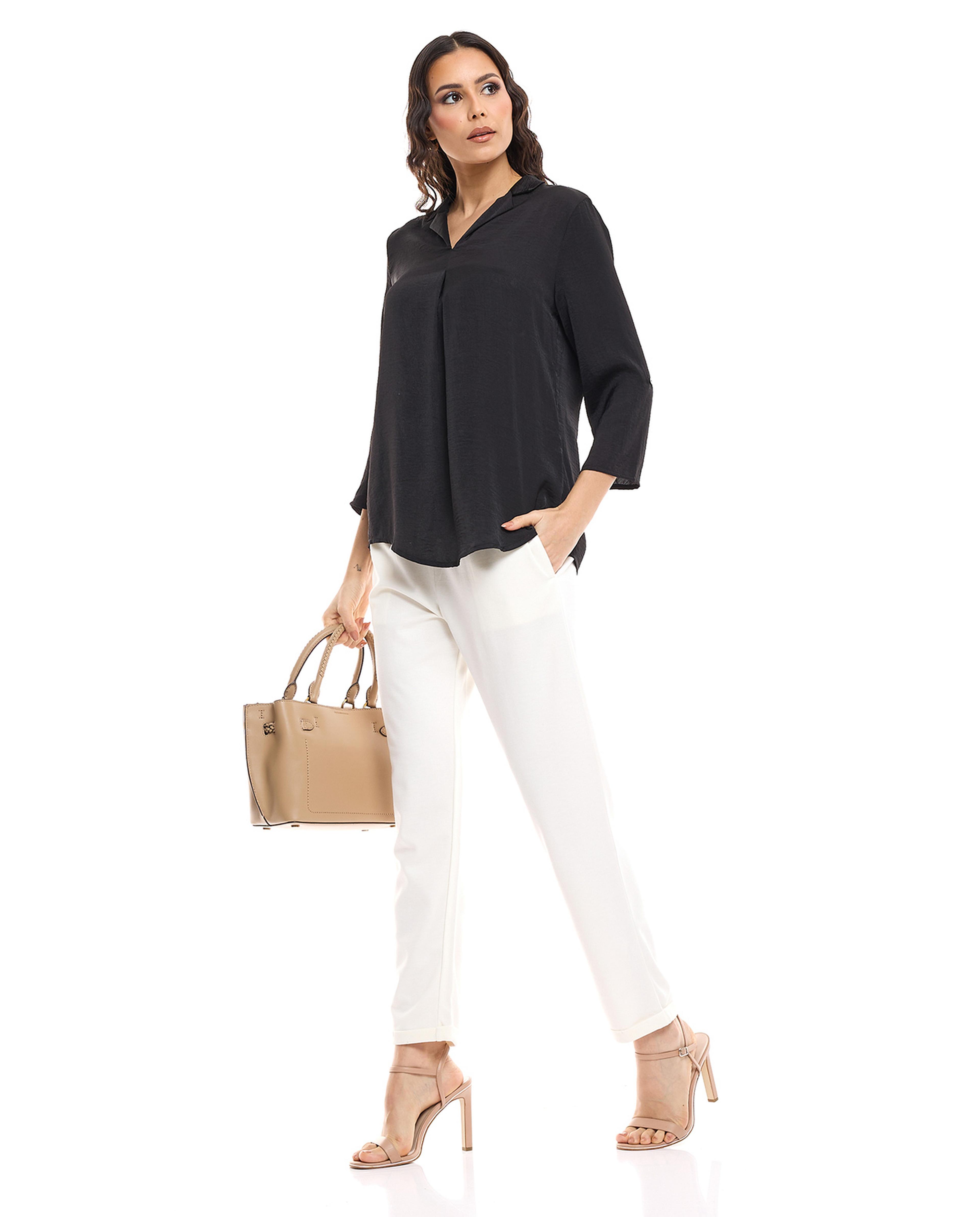 بنطال ضيق برباط خصر 