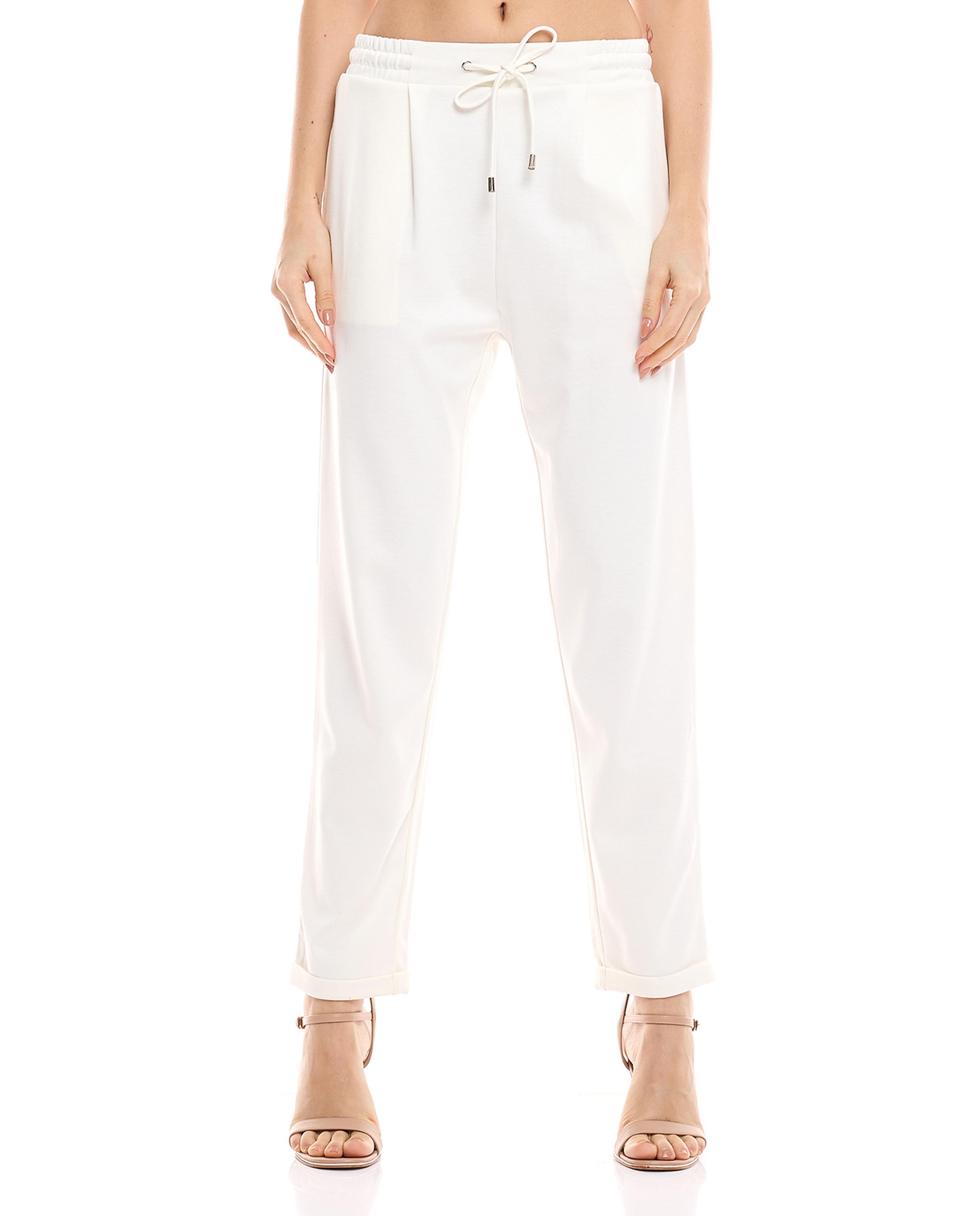 بنطال ضيق برباط خصر 