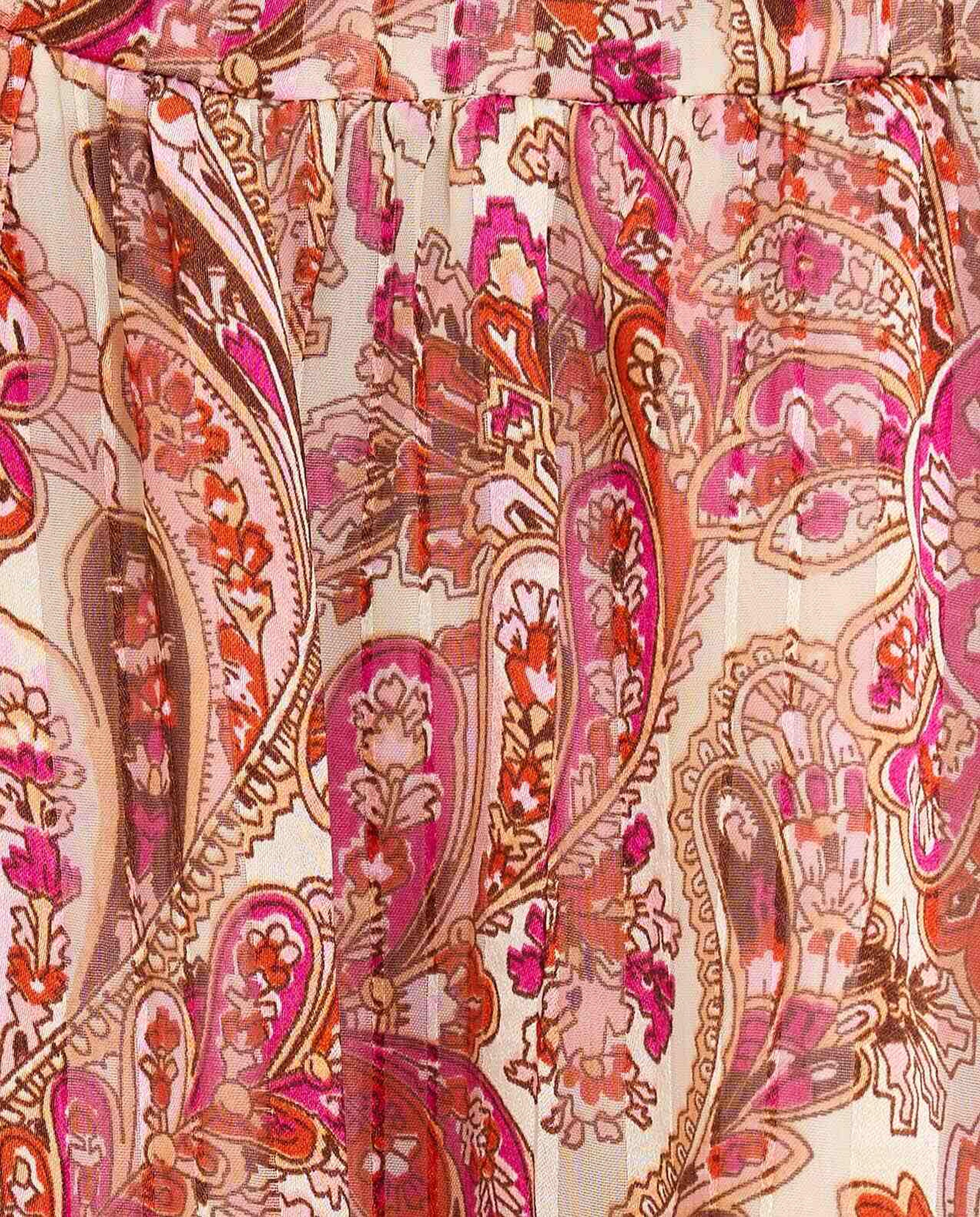 Patterned Asymmetric Dress with Off Shoulder