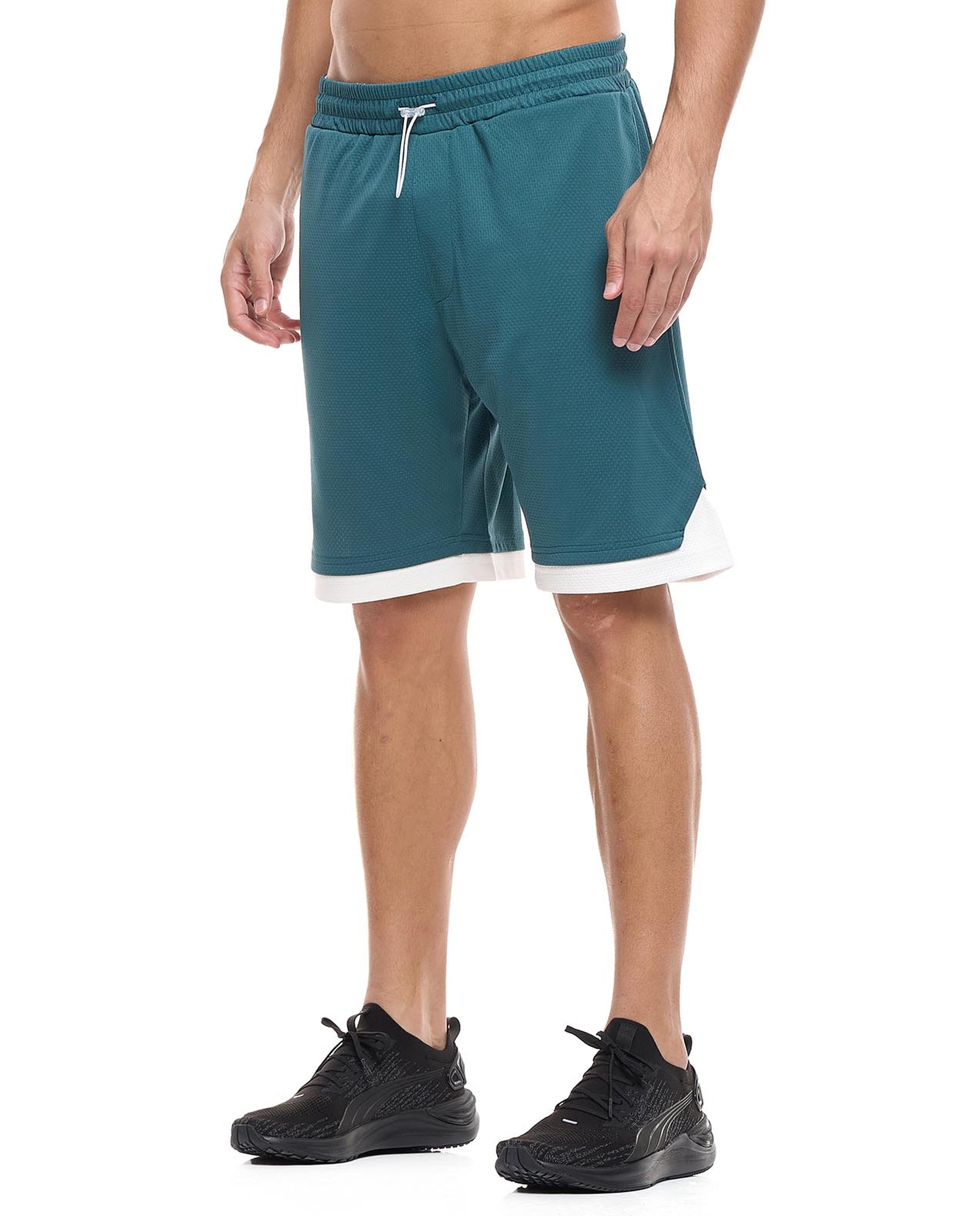 شورت رياضي متباين الألوان 