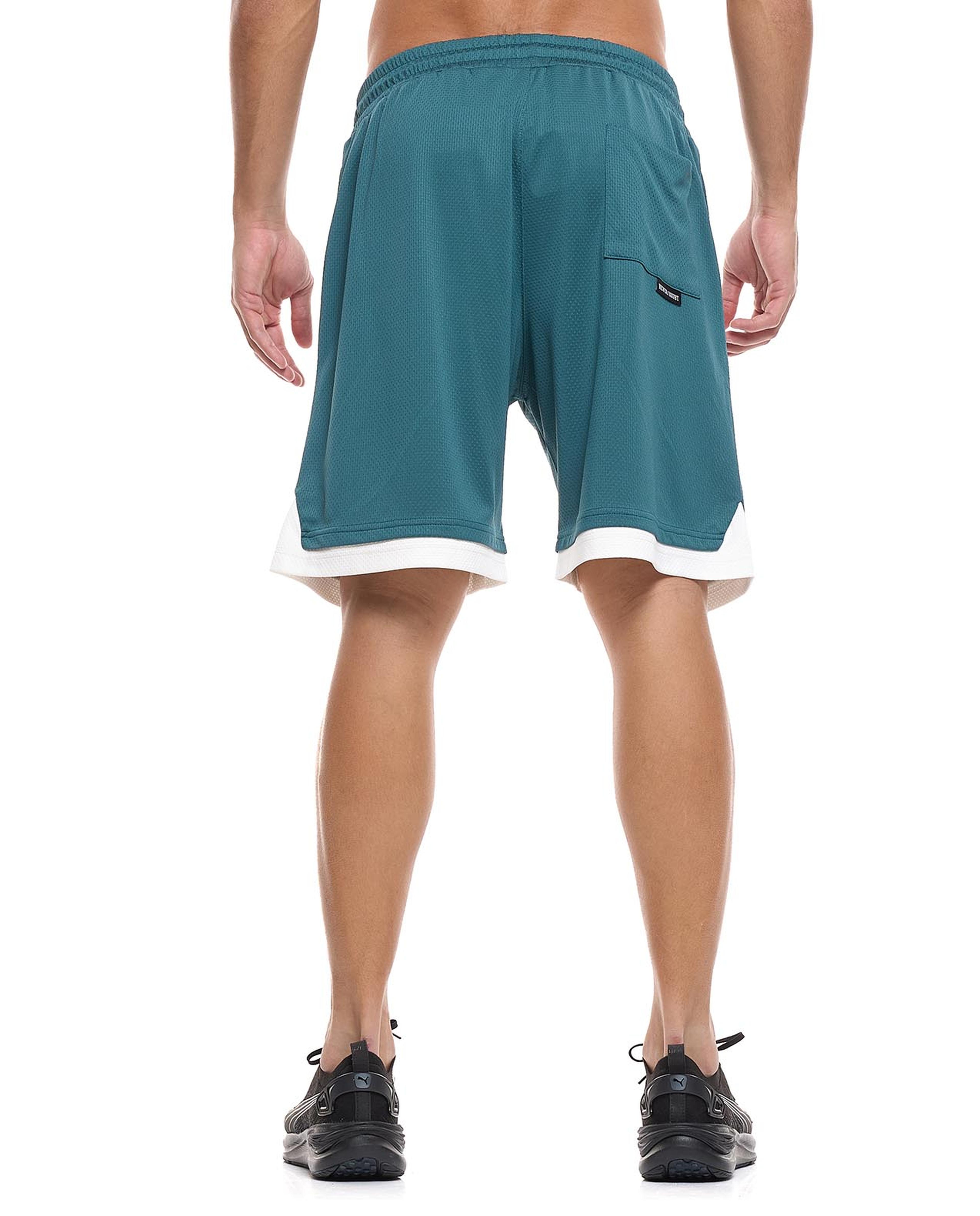 شورت رياضي متباين الألوان 