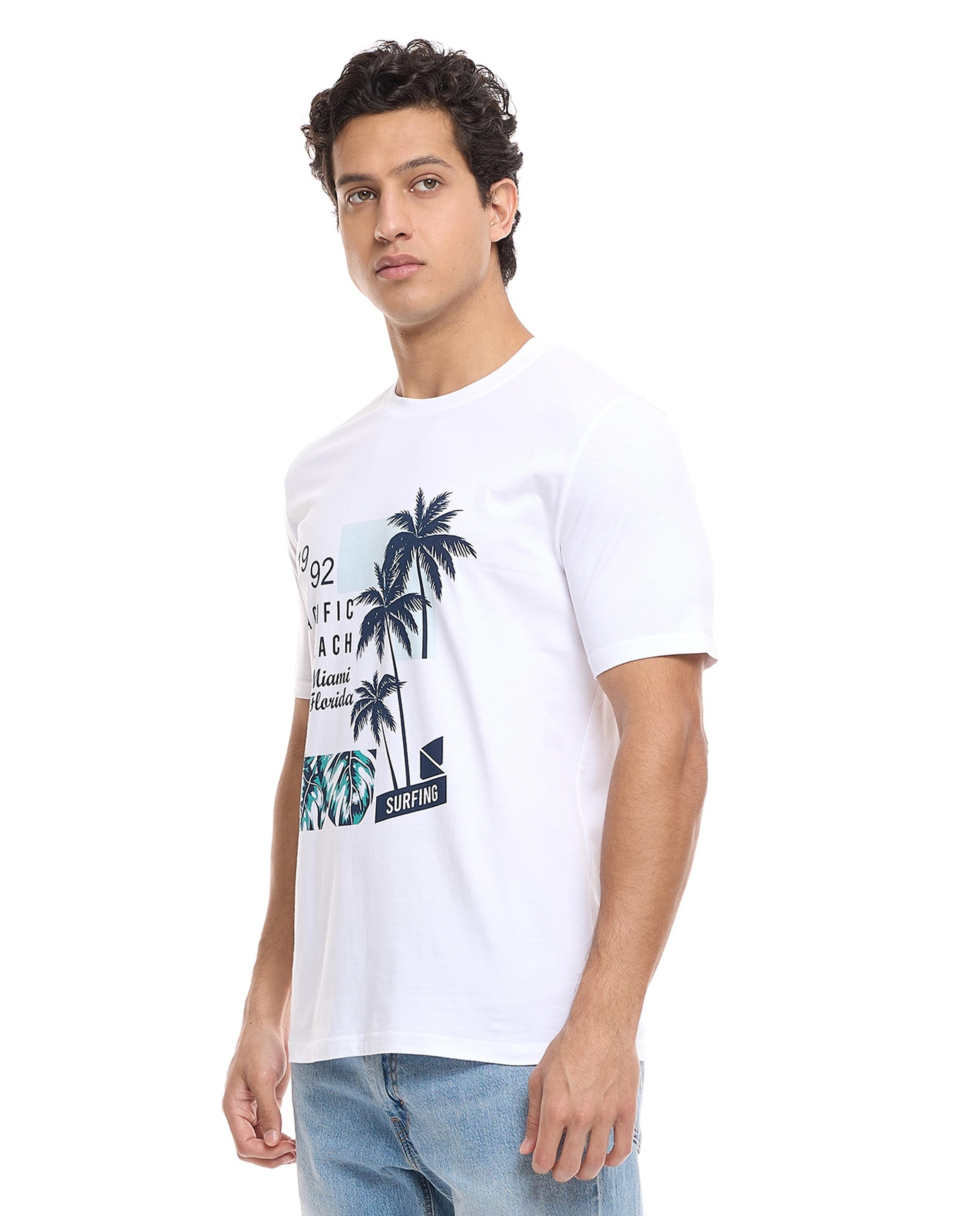 تيشيرت كم قصير بطبعة 