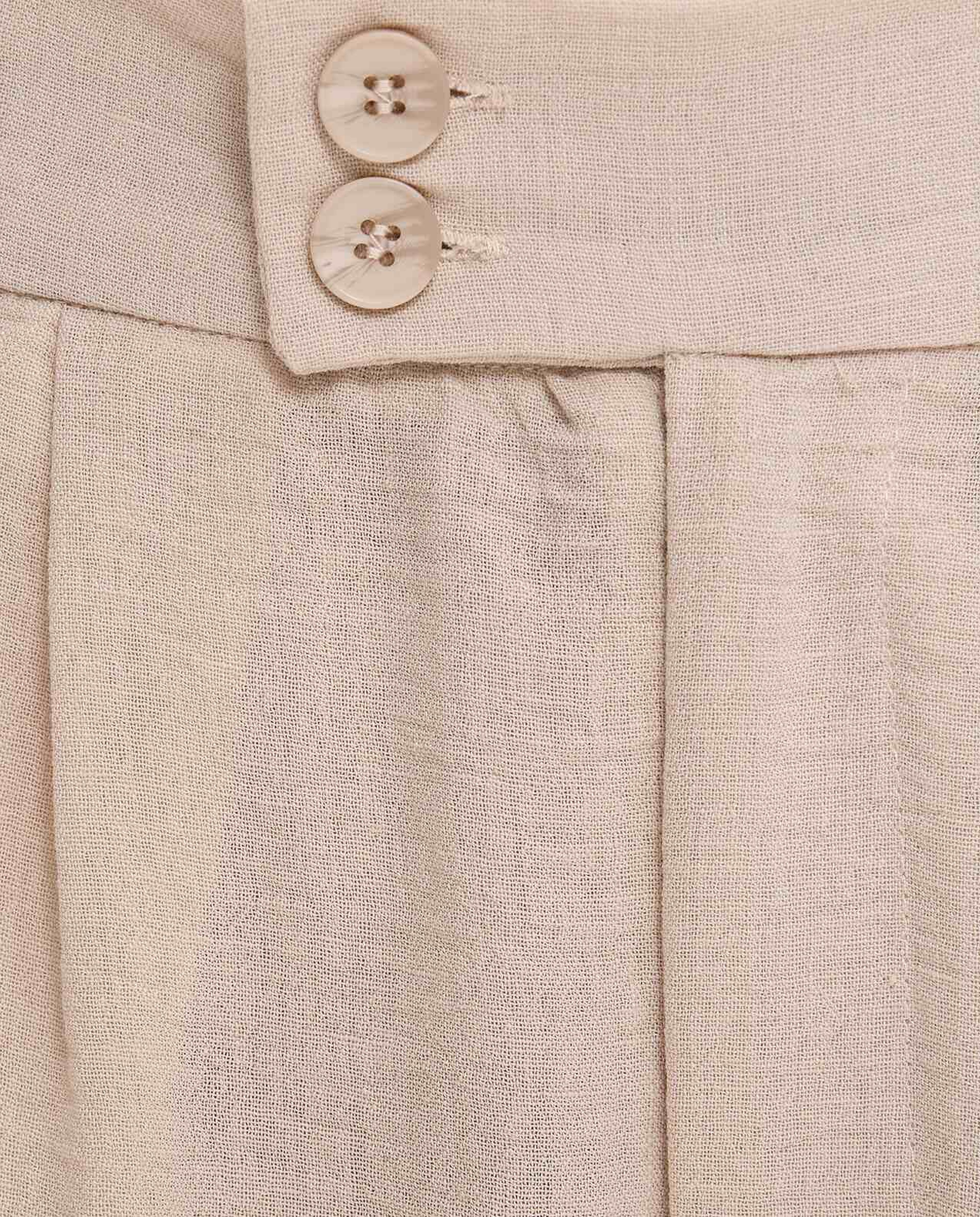 Crinkled Wide Leg Trousers with Elastic Waist