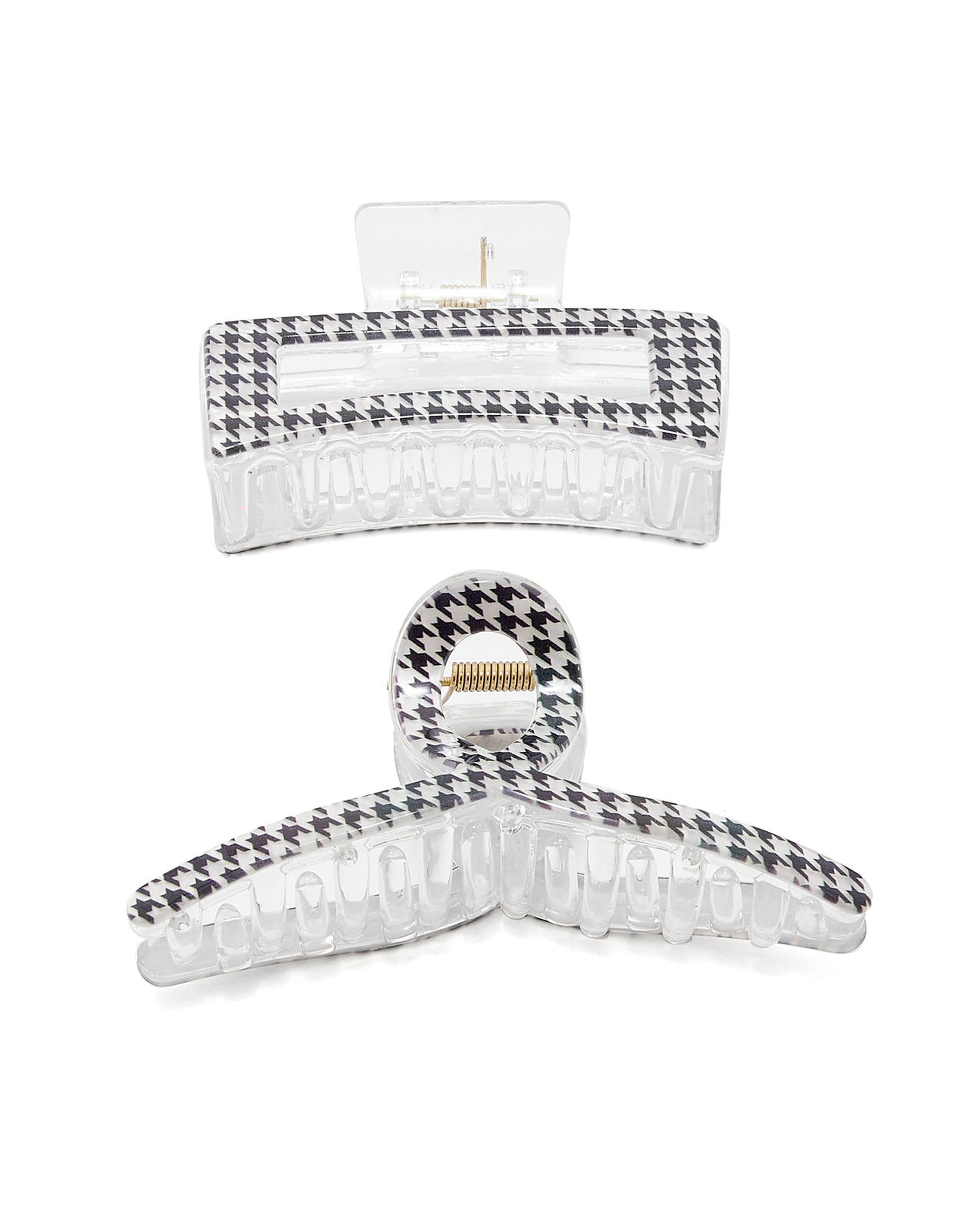 مشابك شعر بنقشة - قطعتين