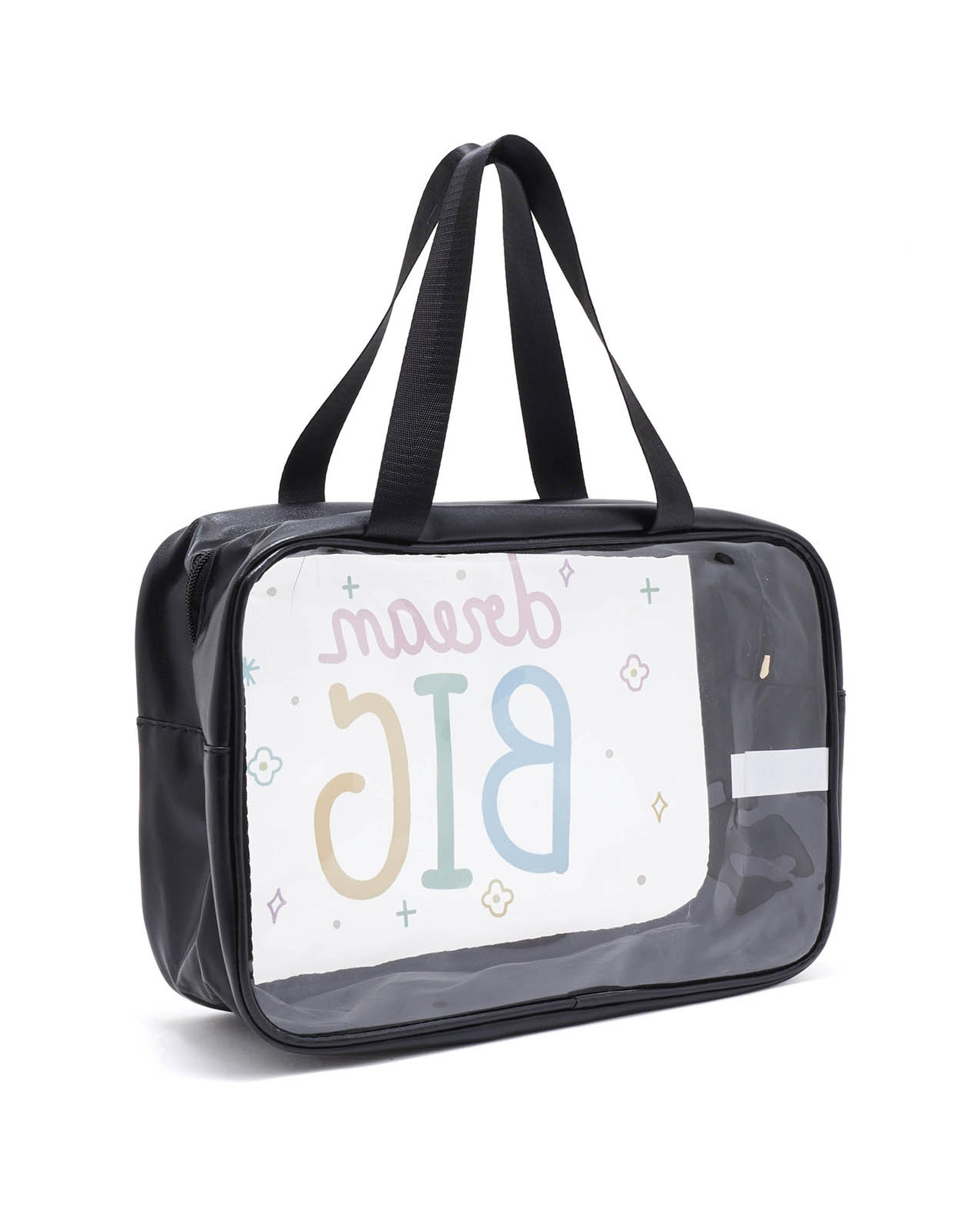 حقيبة مستحضرات تجميل بطبعة