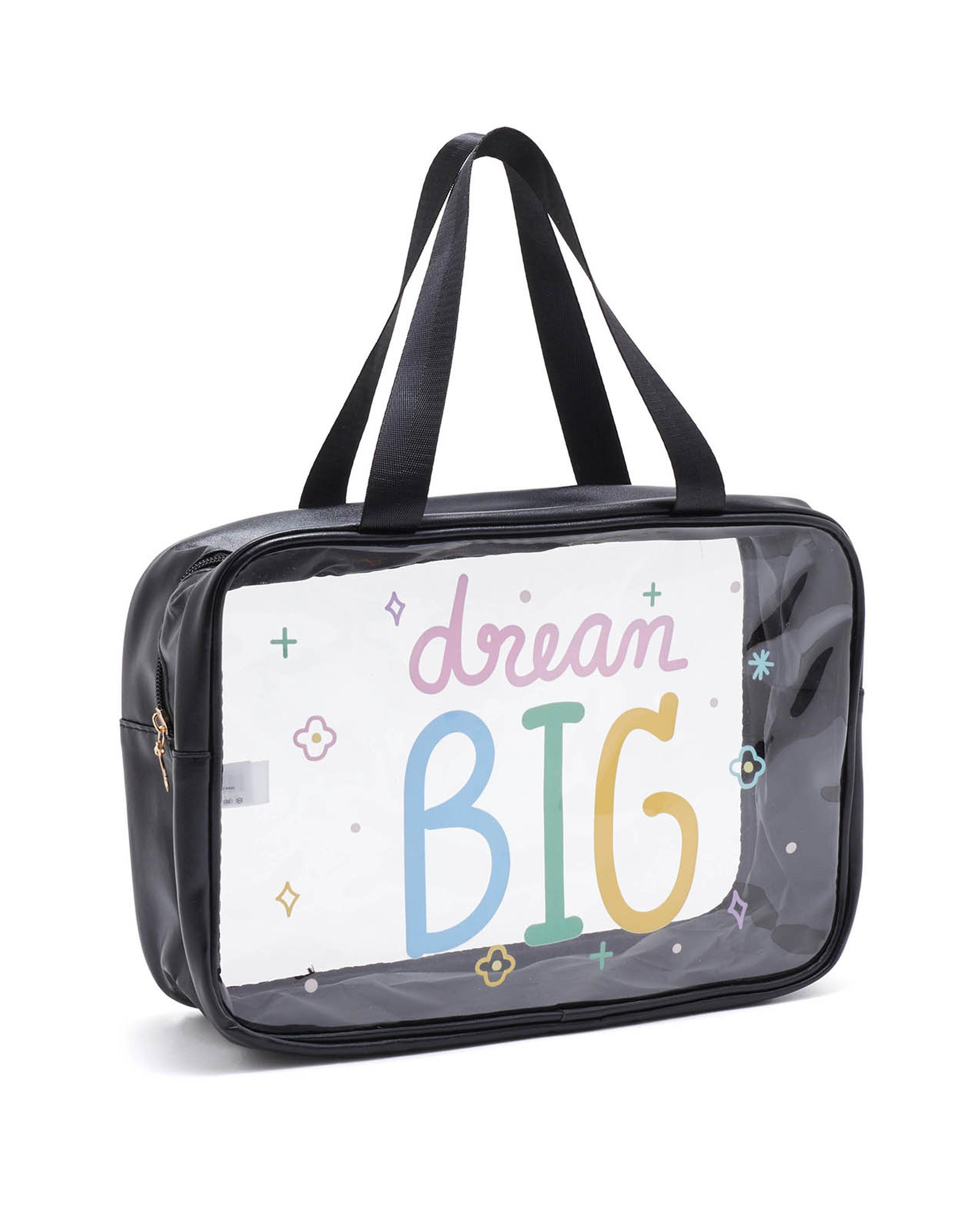 حقيبة مستحضرات تجميل بطبعة