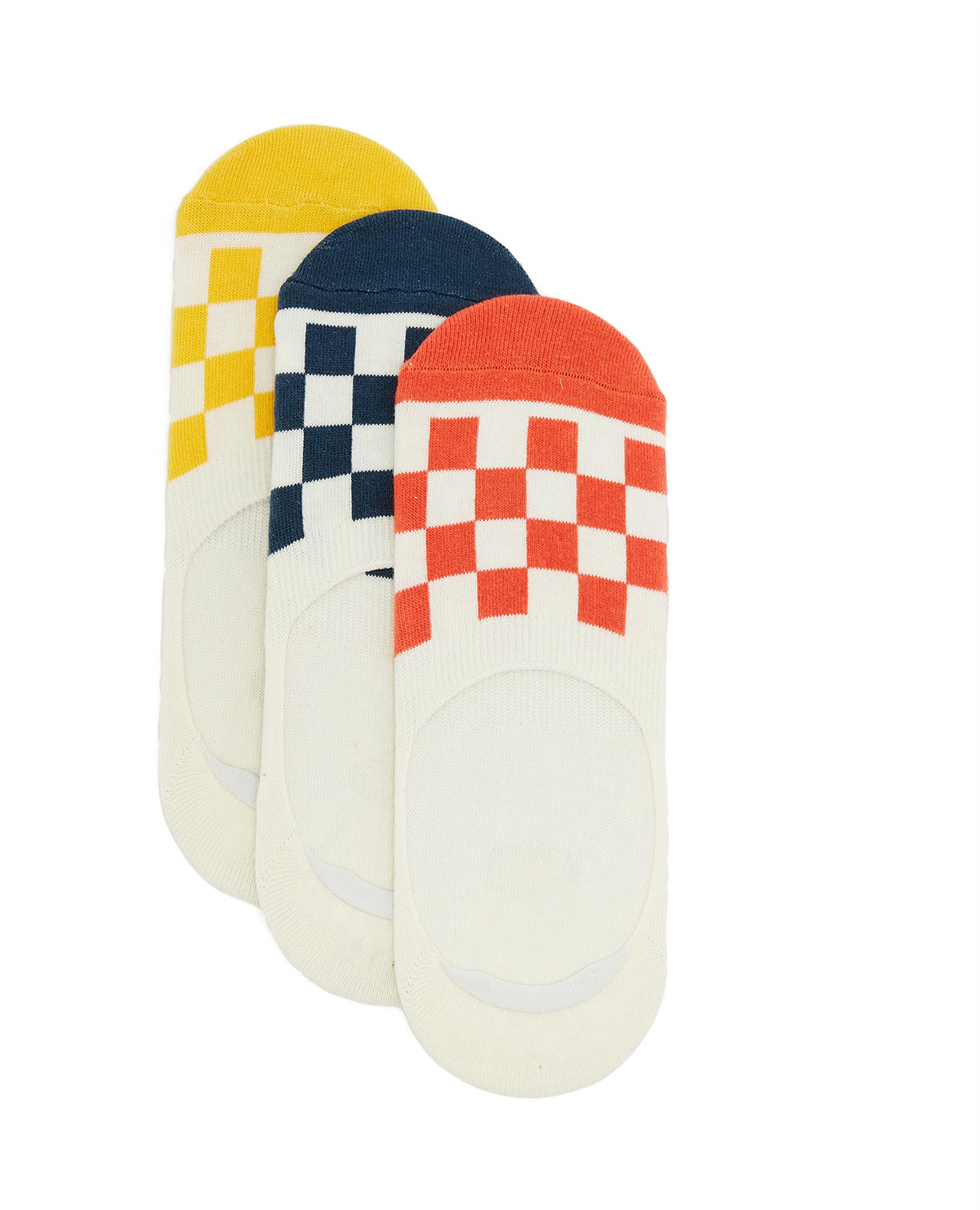 3 Pack Patterned No Show Socks