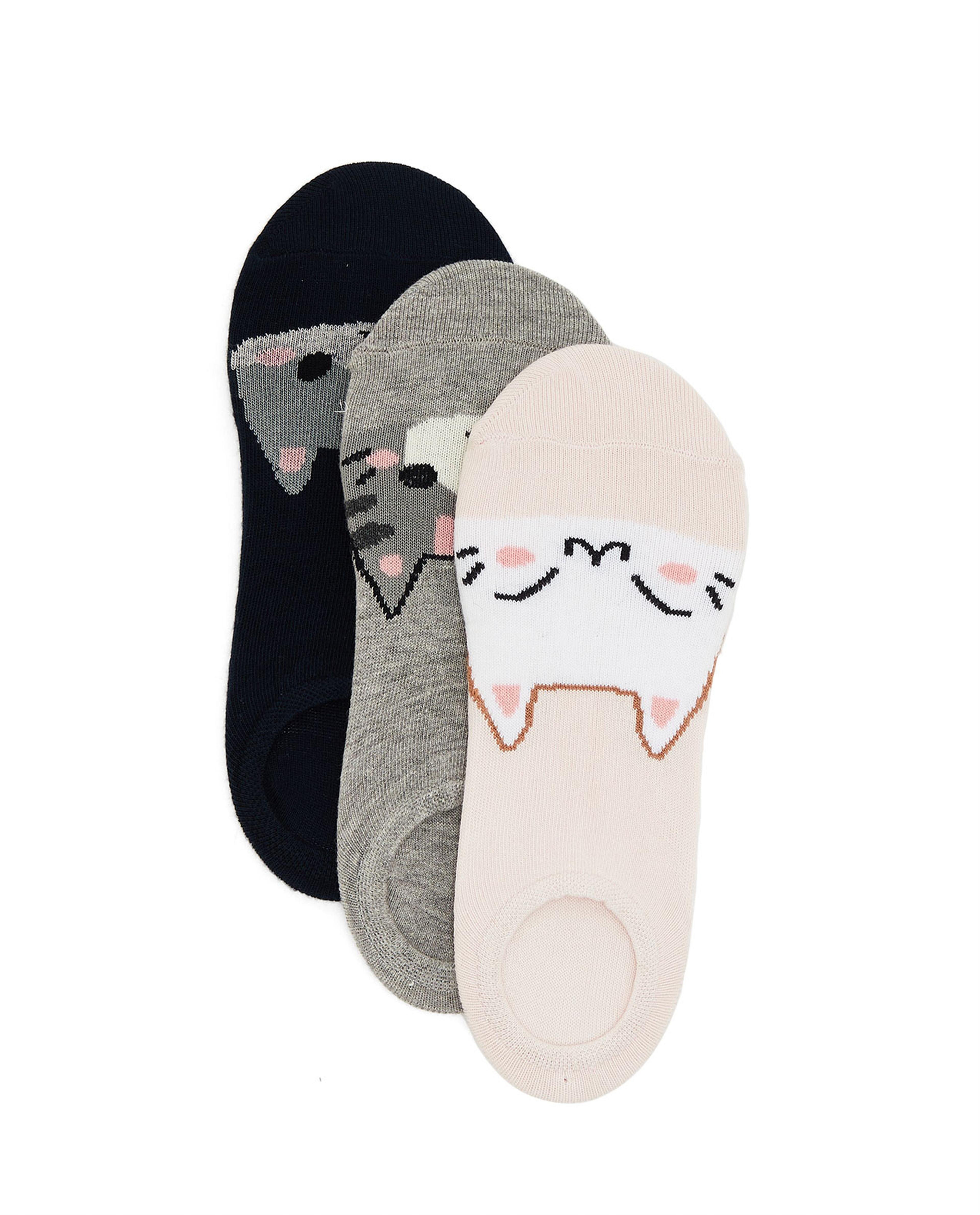 جوارب مخفية منقوشة - مجموعة من ٣ أزواج