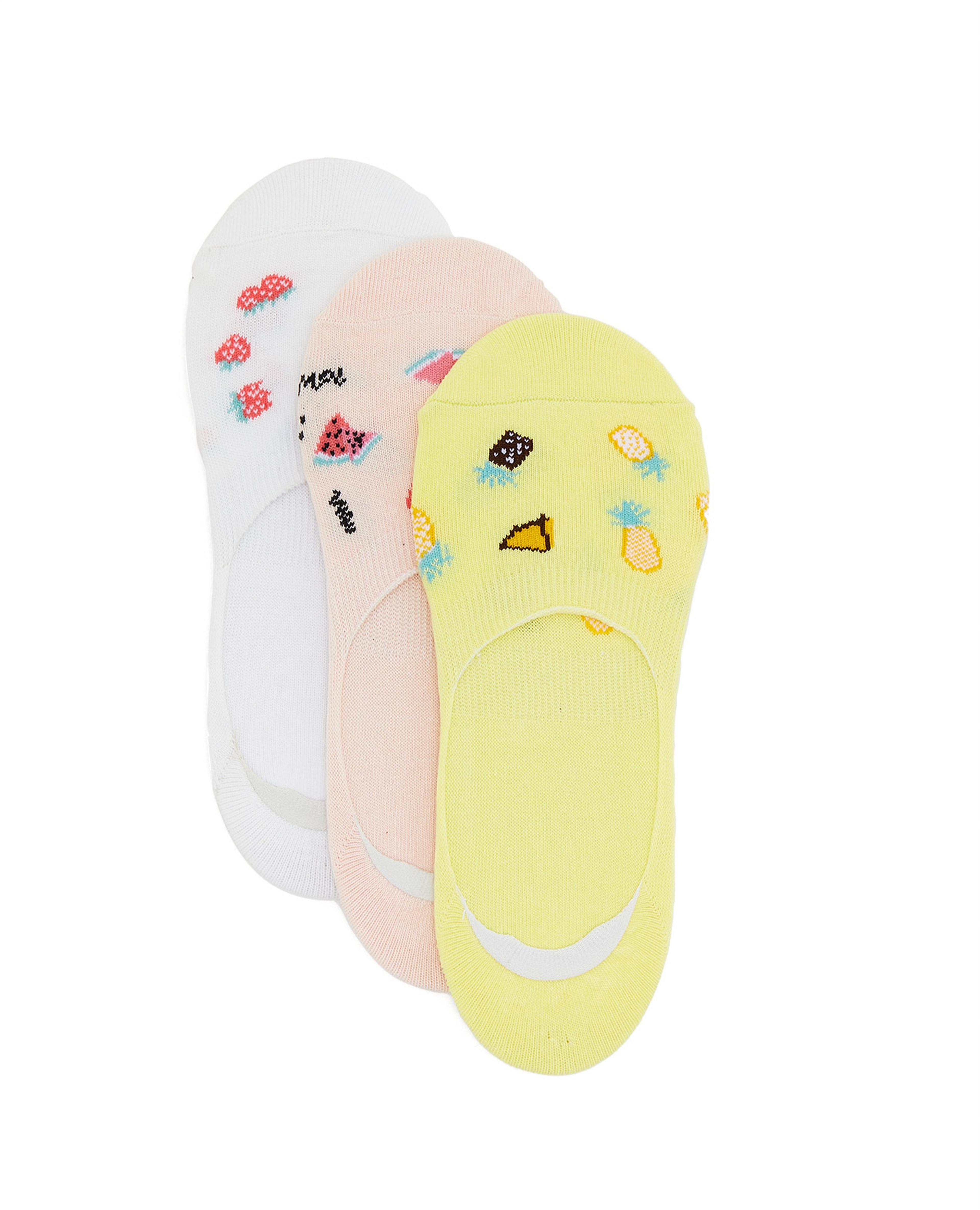 جوارب مخفية منقوشة - مجموعة من ٣ أزواج