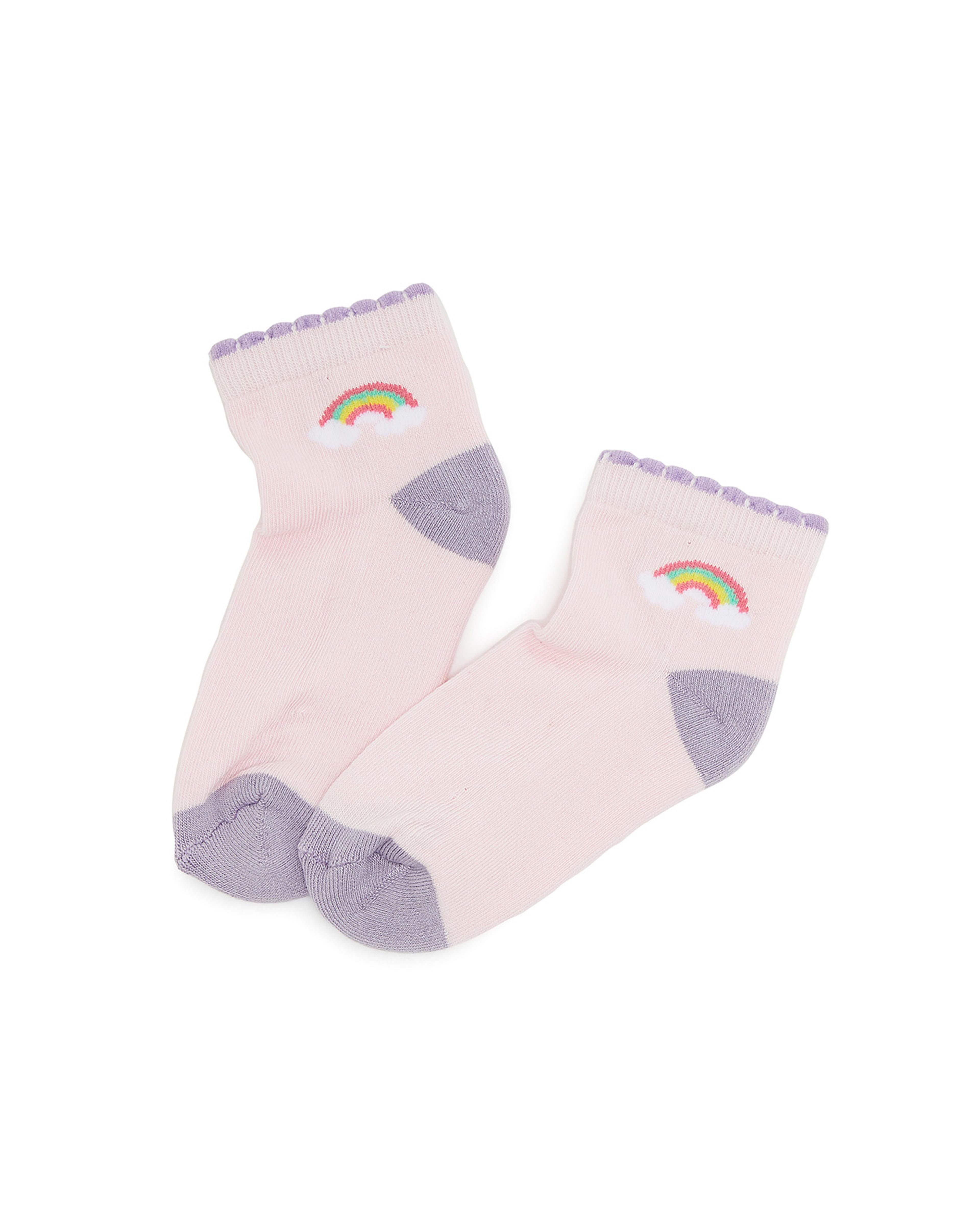 جوارب بطول الكاحل بطبعة -  مجموعة من ٣ أزواج