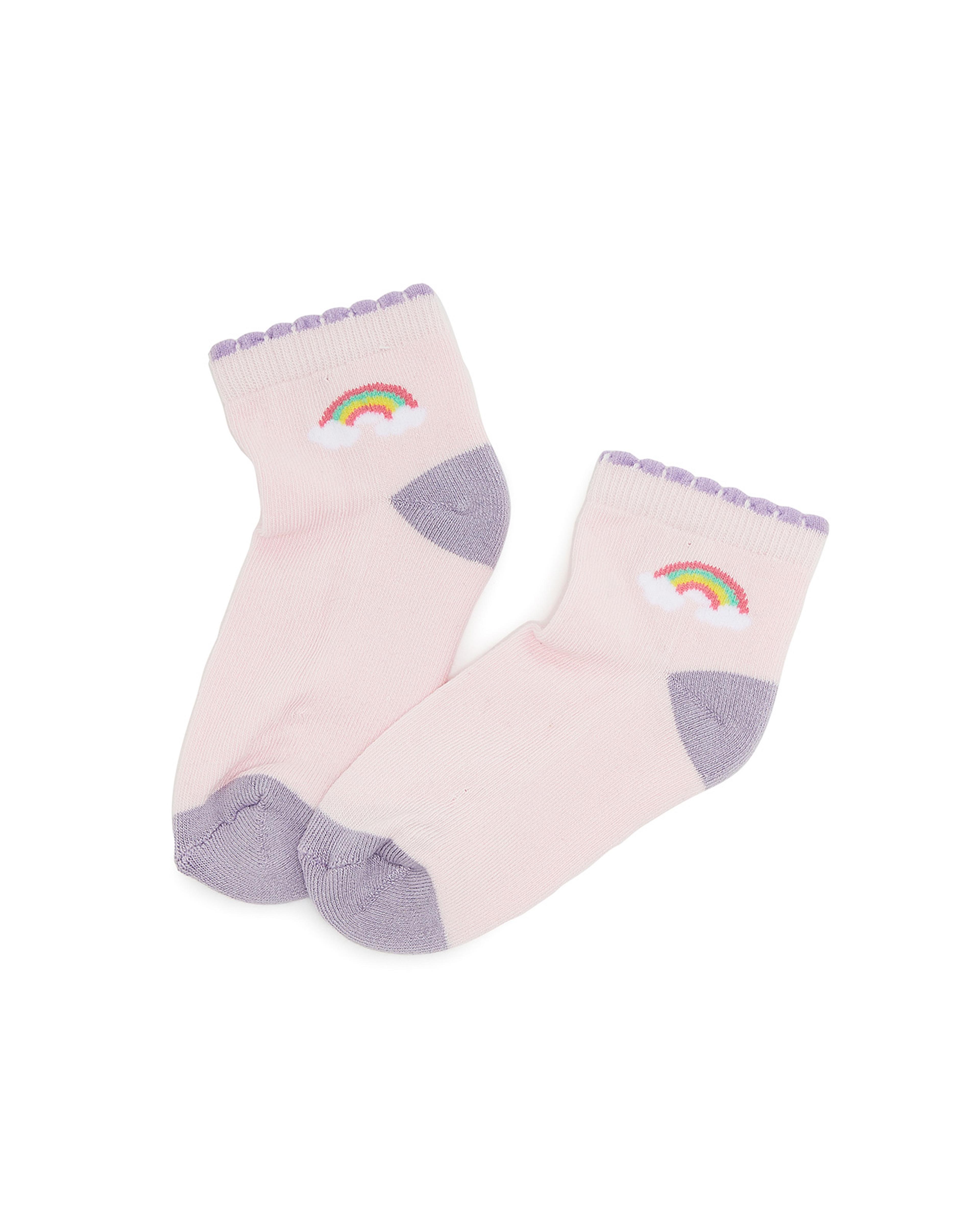 جوارب بطول الكاحل بطبعة -  مجموعة من ٣ أزواج