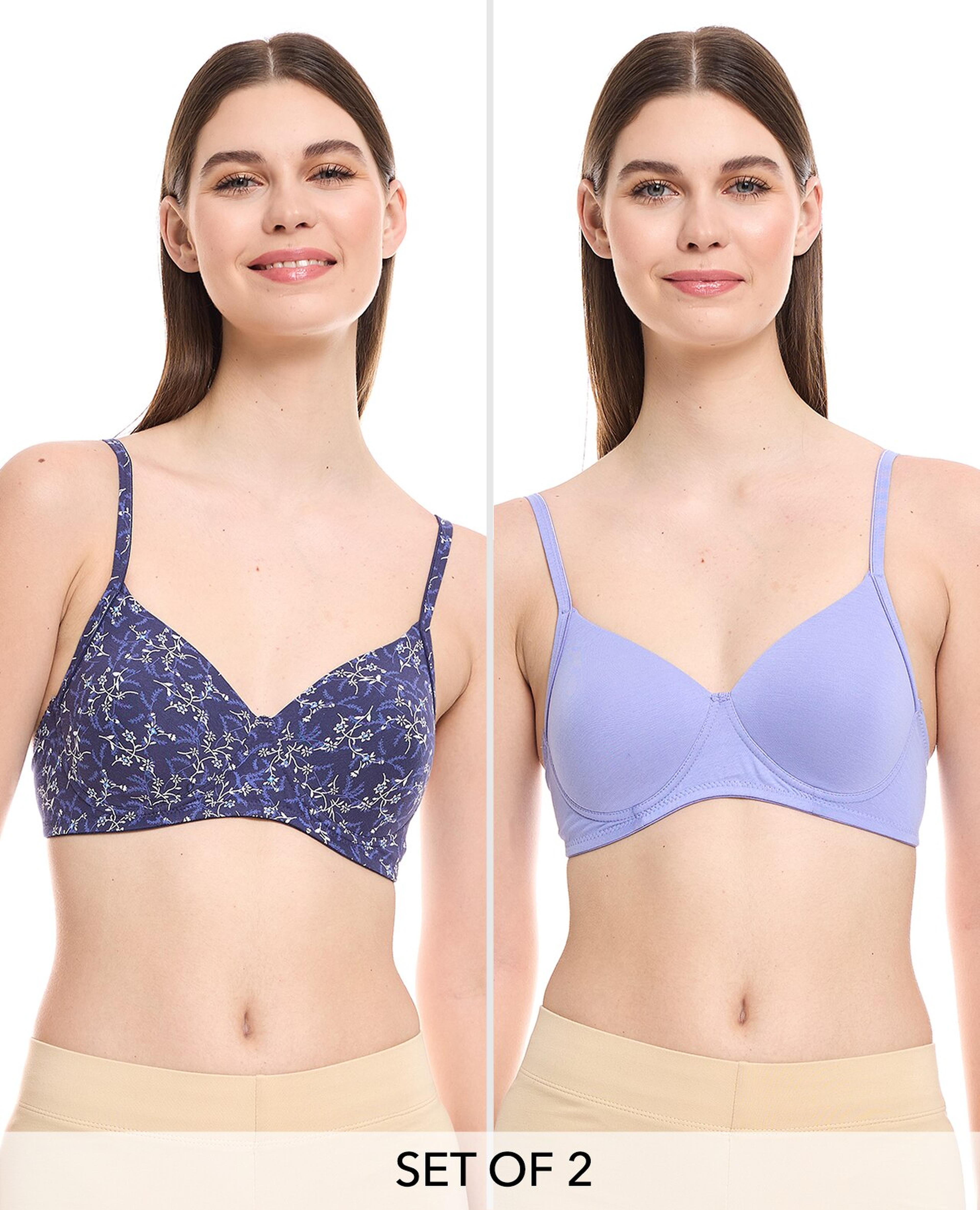 طقم حمالة صدر ببطانة خفيفة