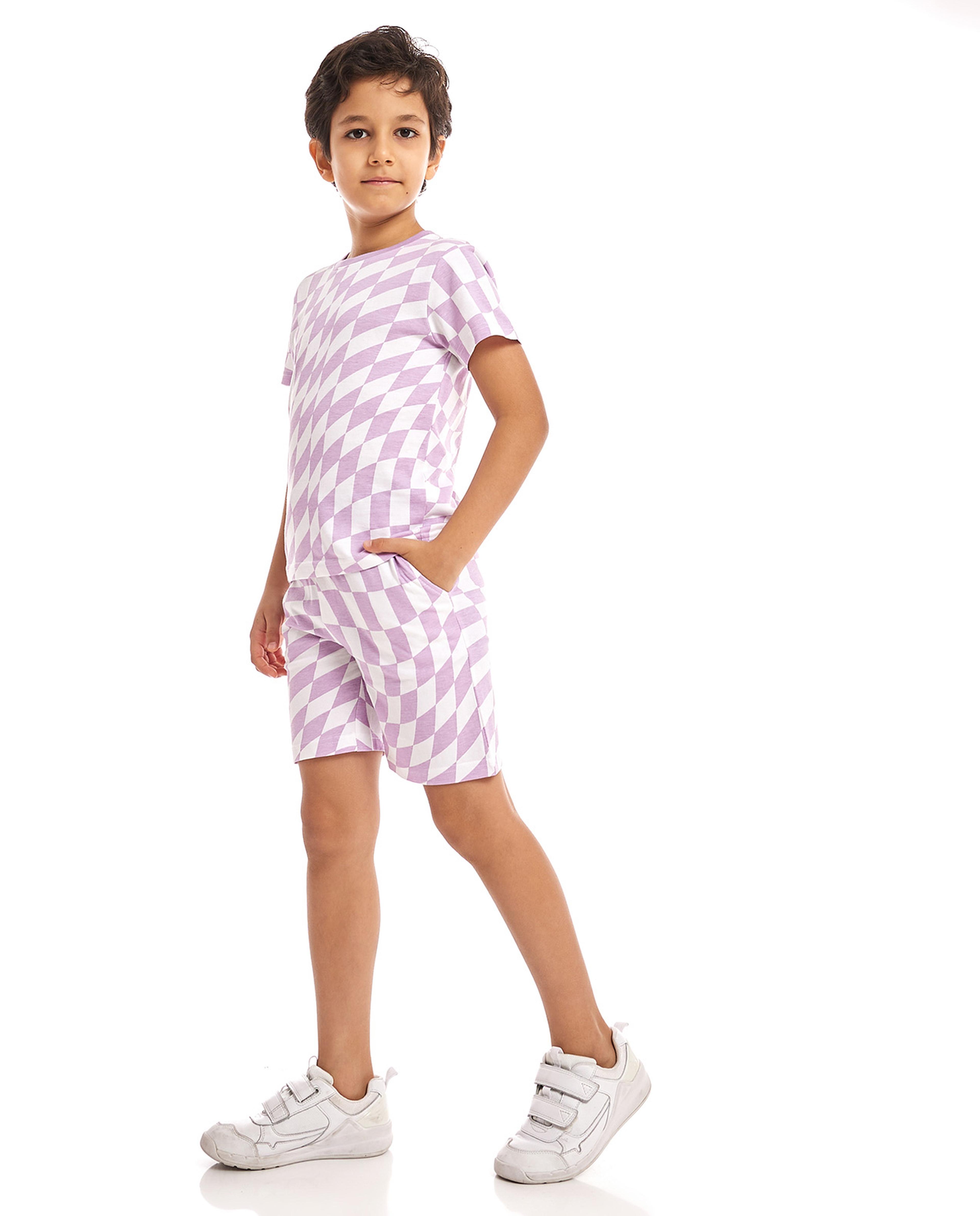 2 Pack Printed Shorts with Drawstring Waist