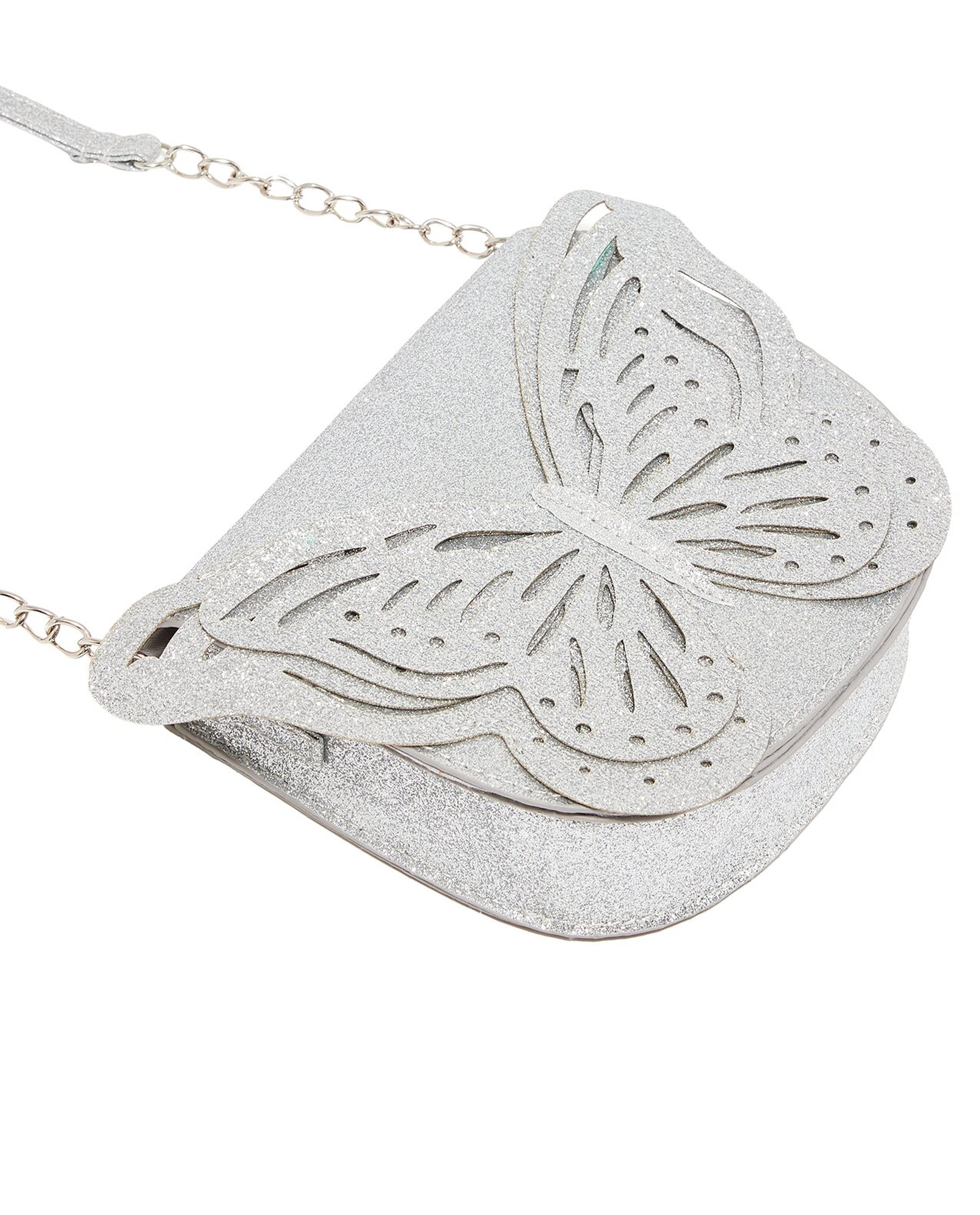 Shimmer Flap Crossbody Bag