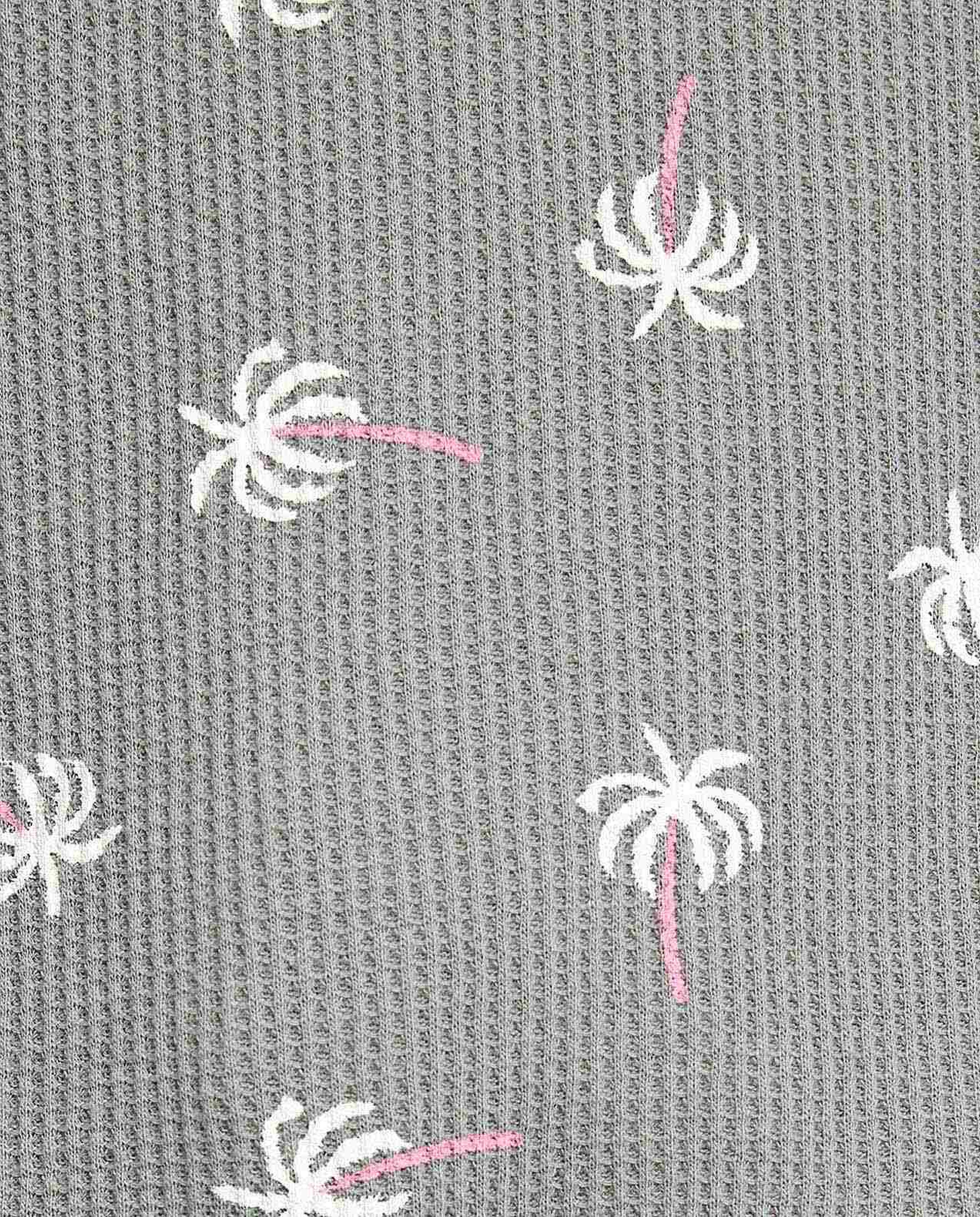 Printed Sleep Top with Crew Neck and Short Sleeves