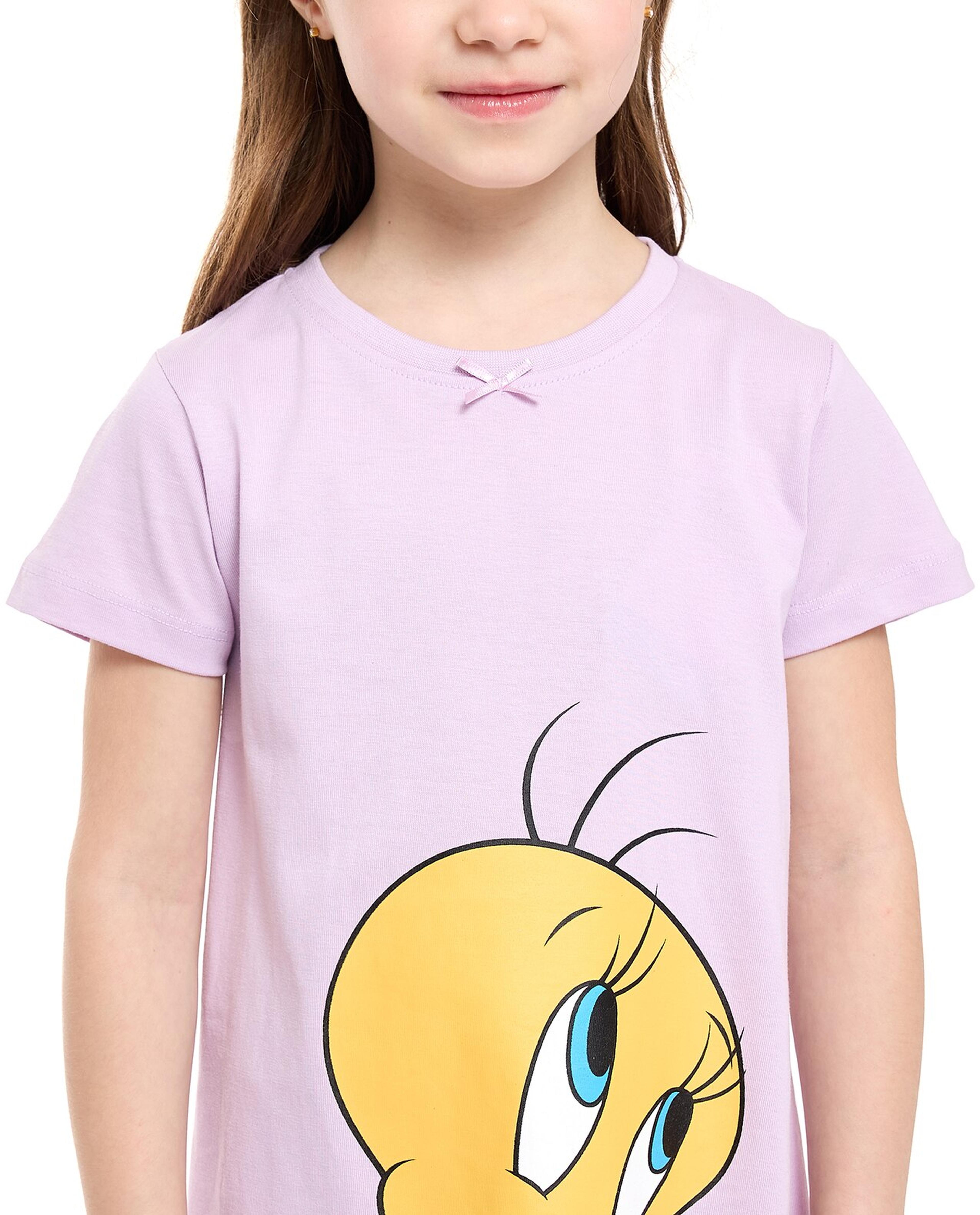 ثوب نوم بأكمام قصيرة