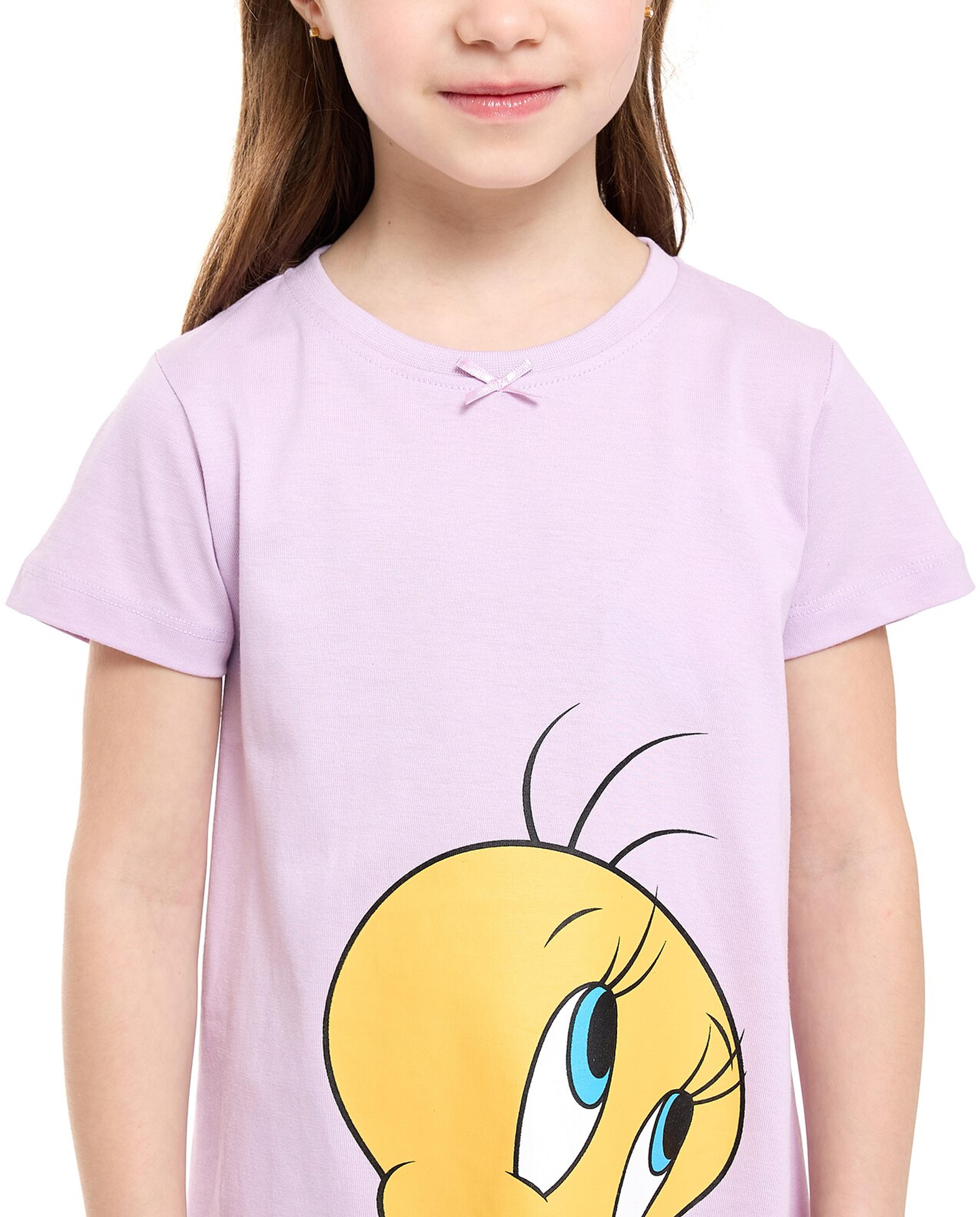 ثوب نوم بأكمام قصيرة