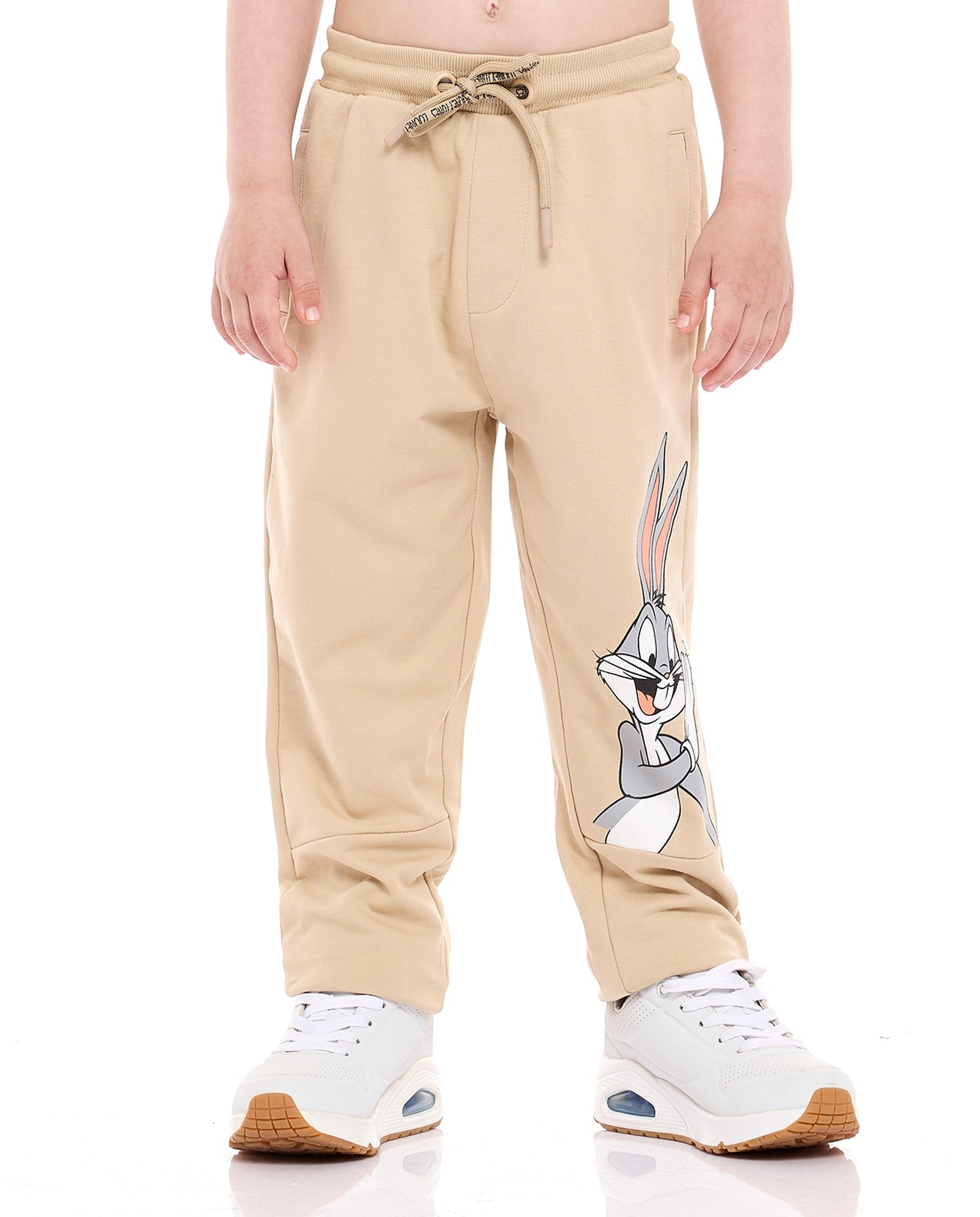 Looney Tunes Print Pants with Drawstring Waist