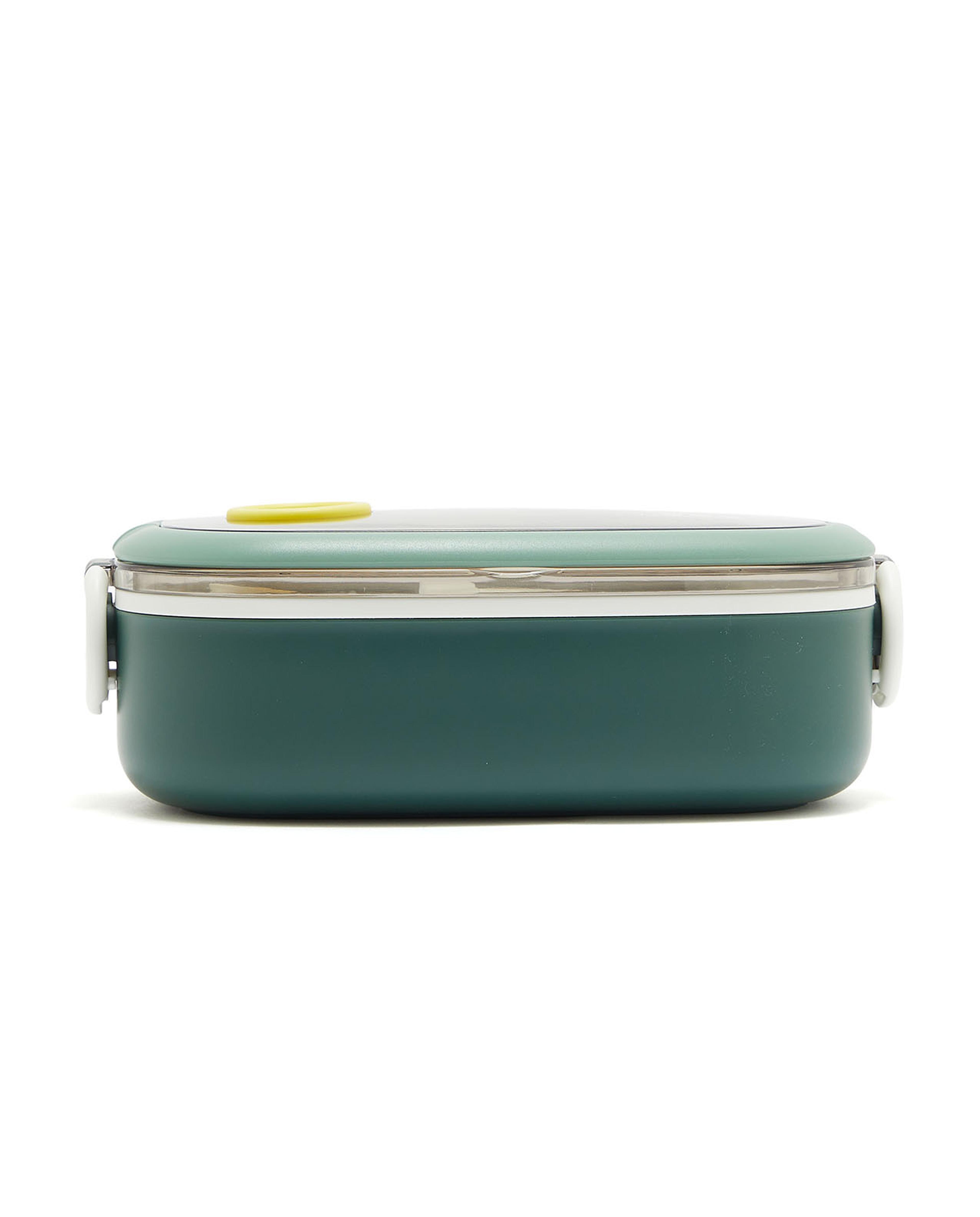 Lunch Box with Spoon and Fork