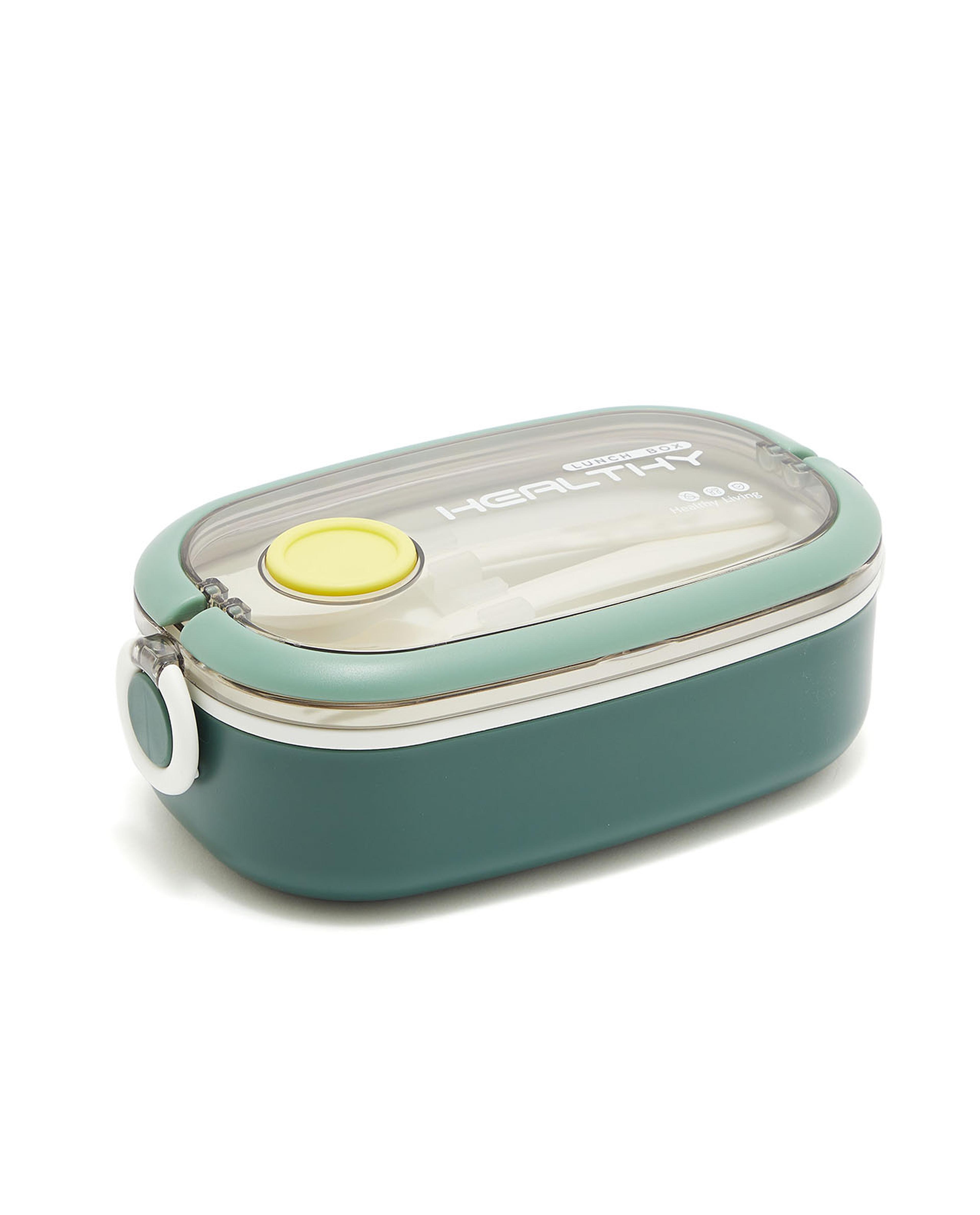 Lunch Box with Spoon and Fork