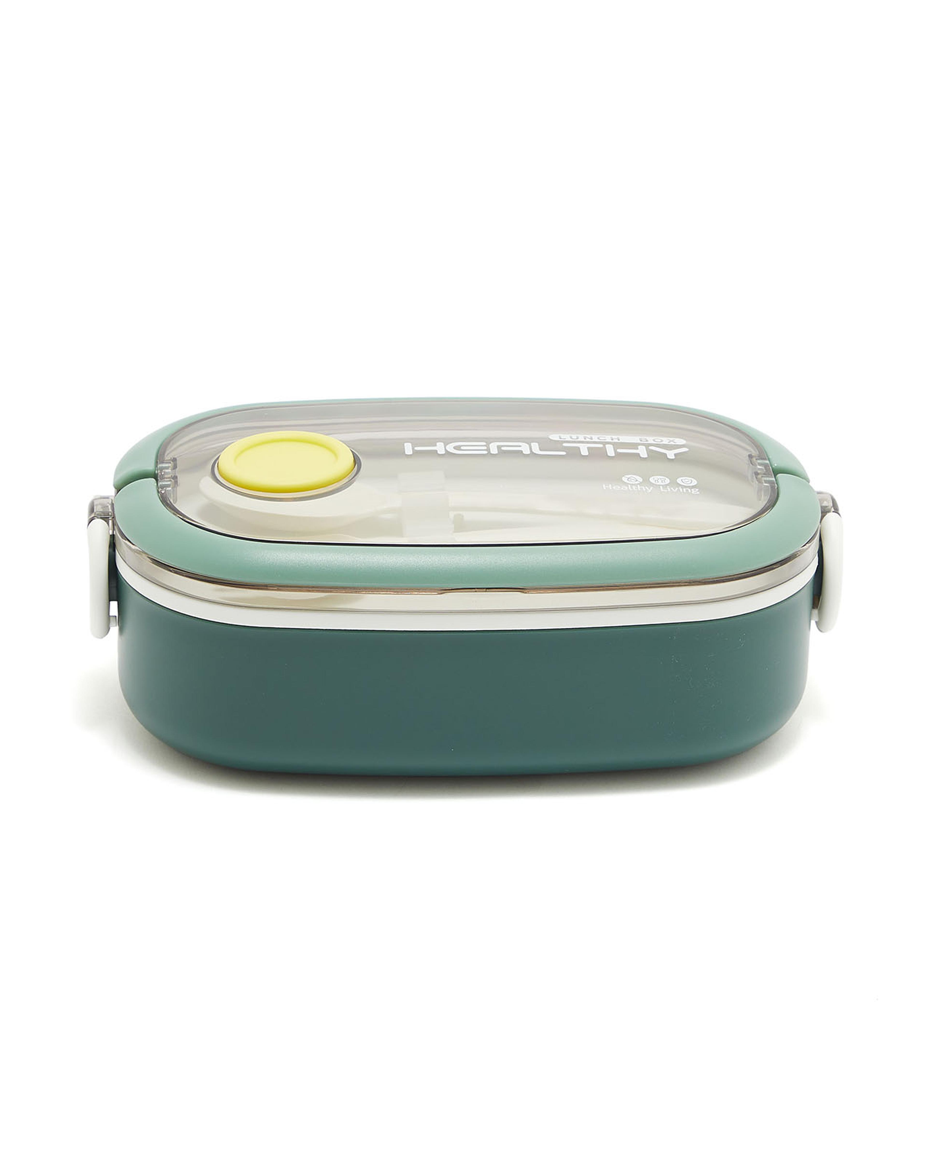 Lunch Box with Spoon and Fork