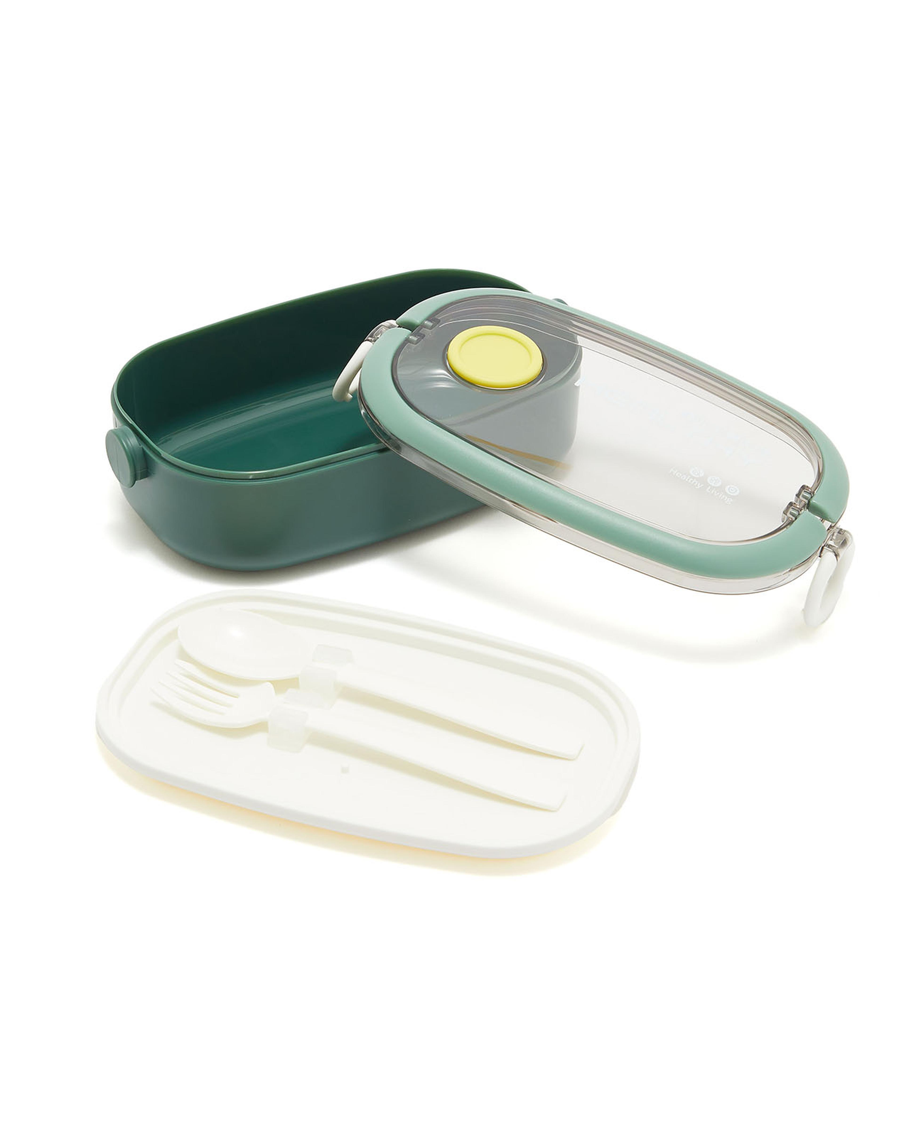 Lunch Box with Spoon and Fork