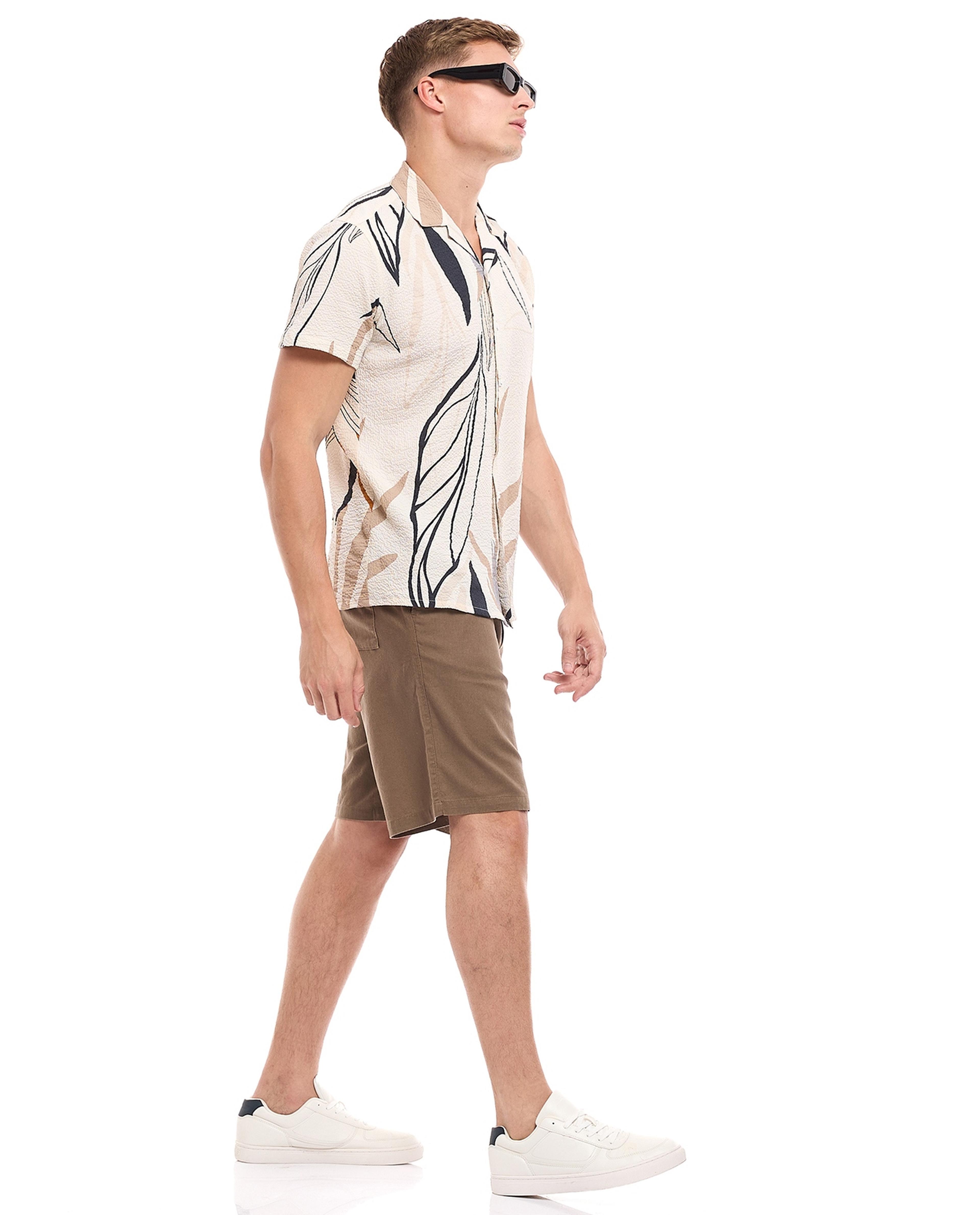 شورت سادة برباط على الخصر