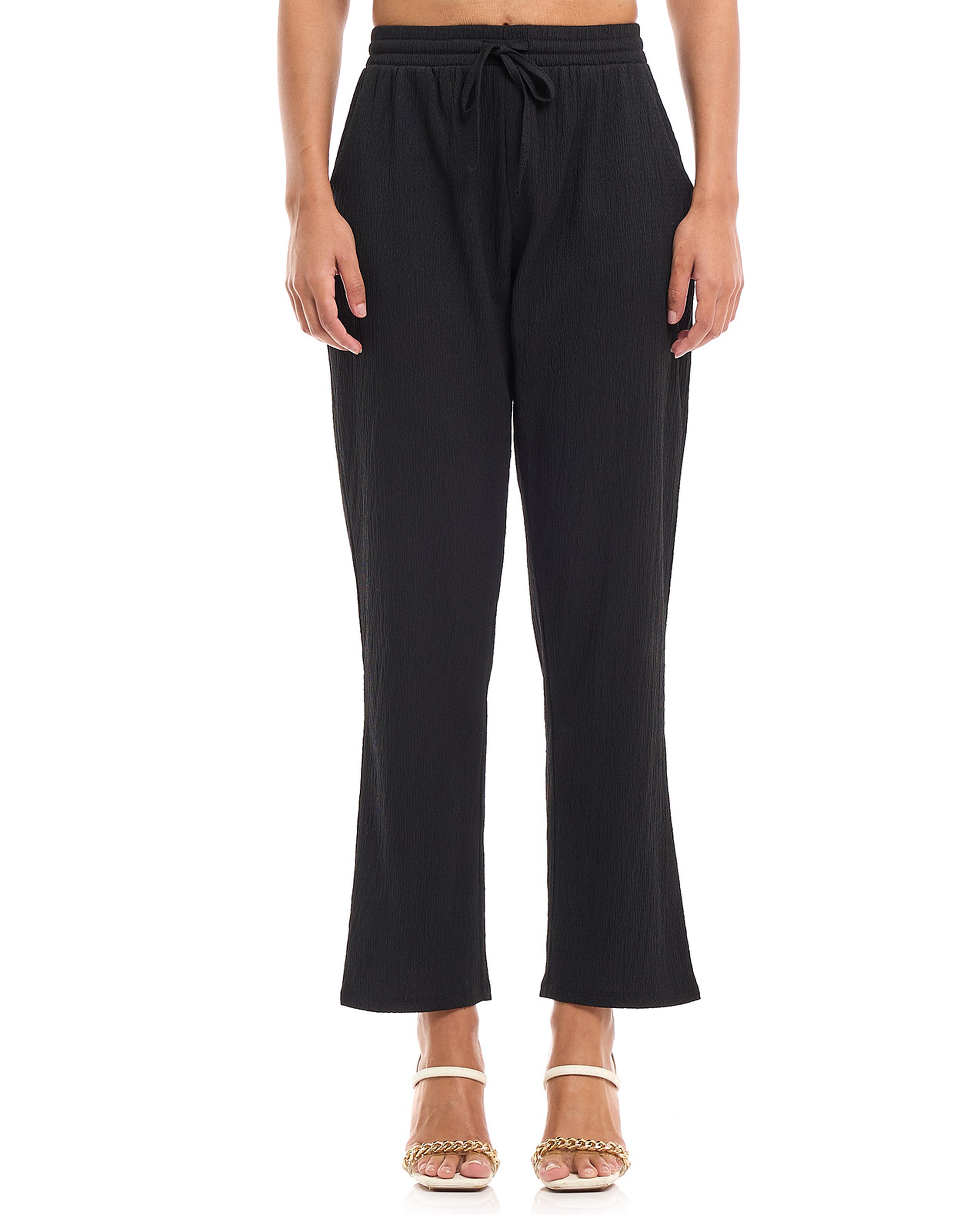 بنطال بقصة مستقيمة ورباط