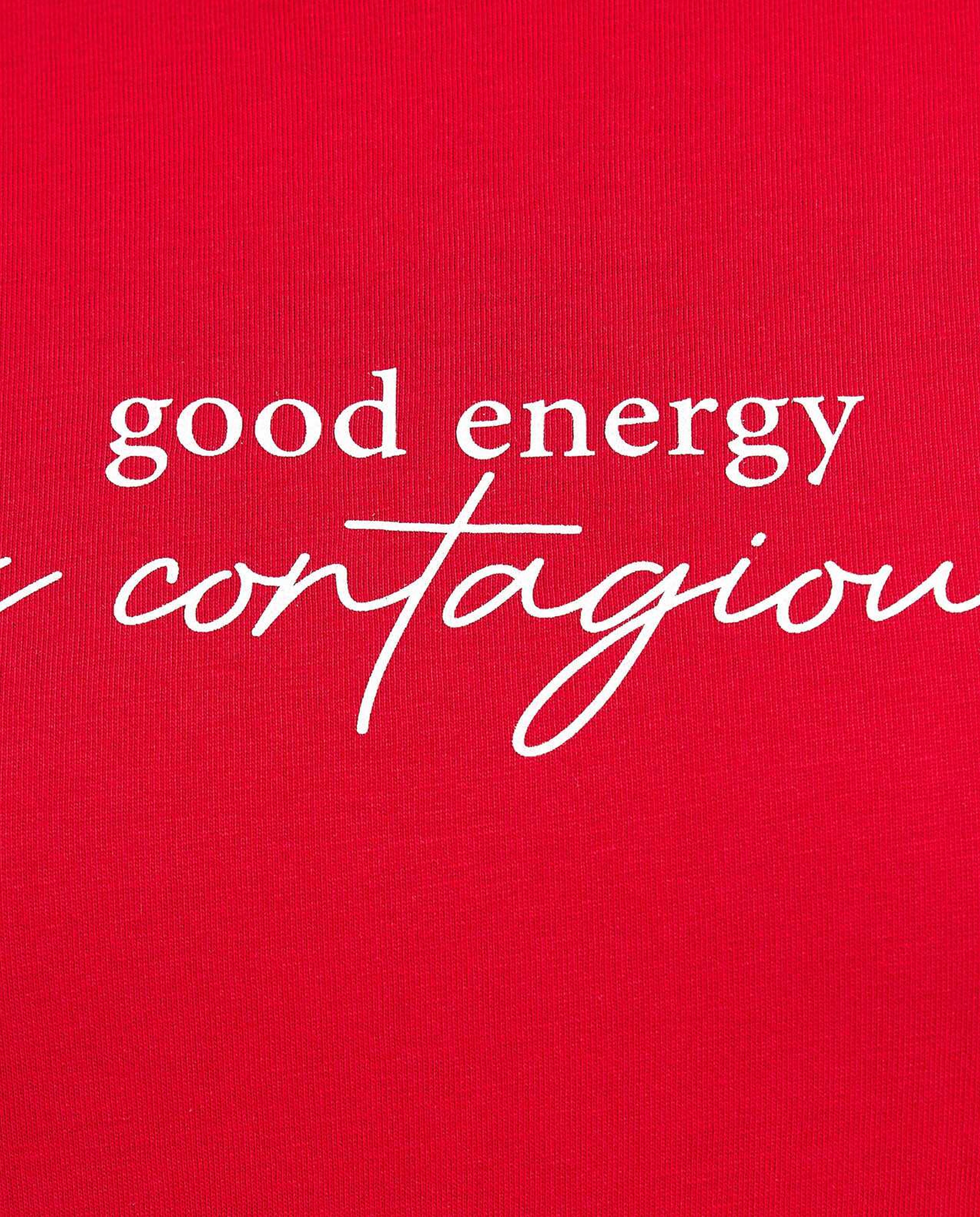 تيشيرت بياقة مستديرة وأكمام قصيرة وطبعة