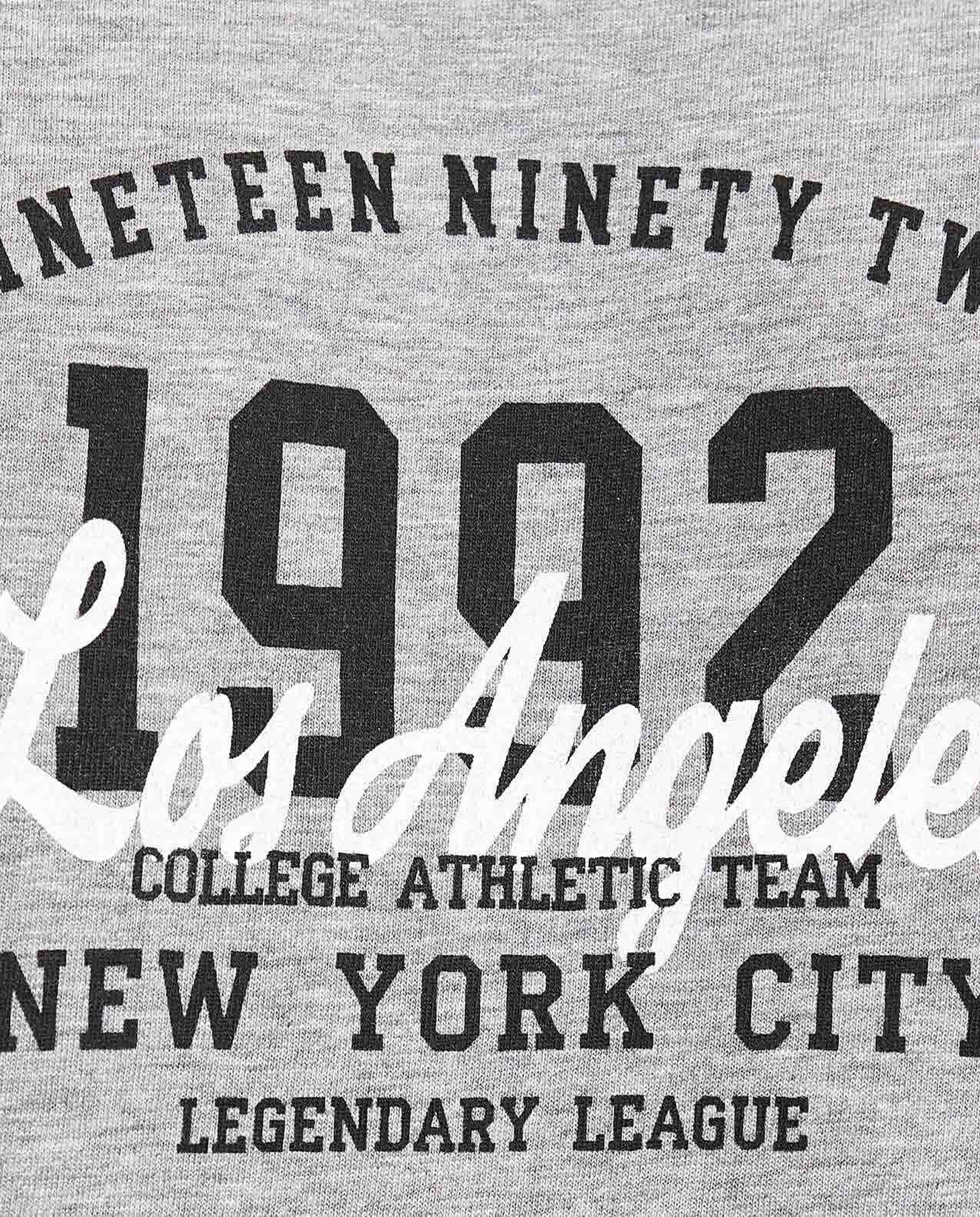 Varsity Print T-Shirt with Crew Neck and Short Sleeves