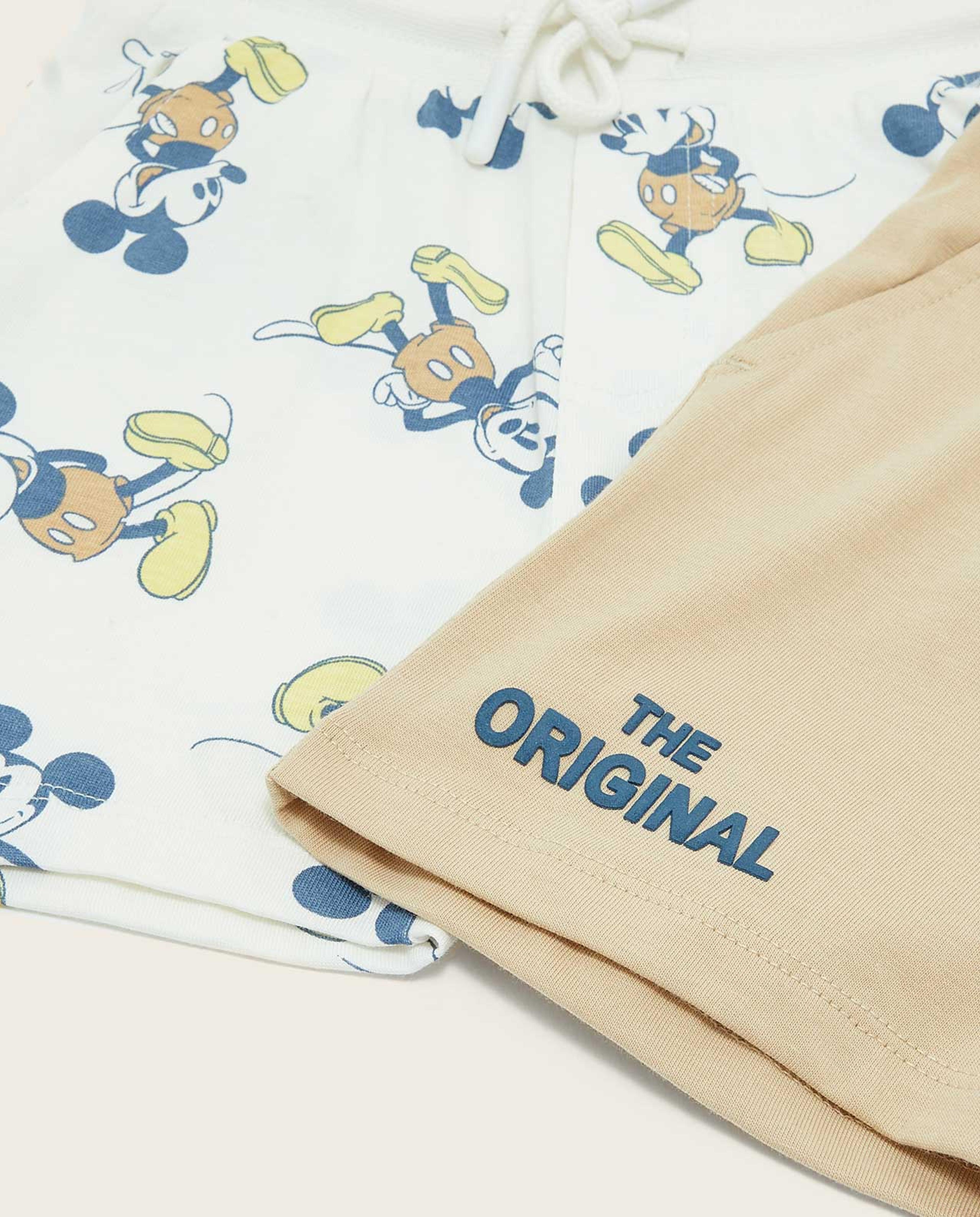 شورت ميكي ماوس برباط على الخصر