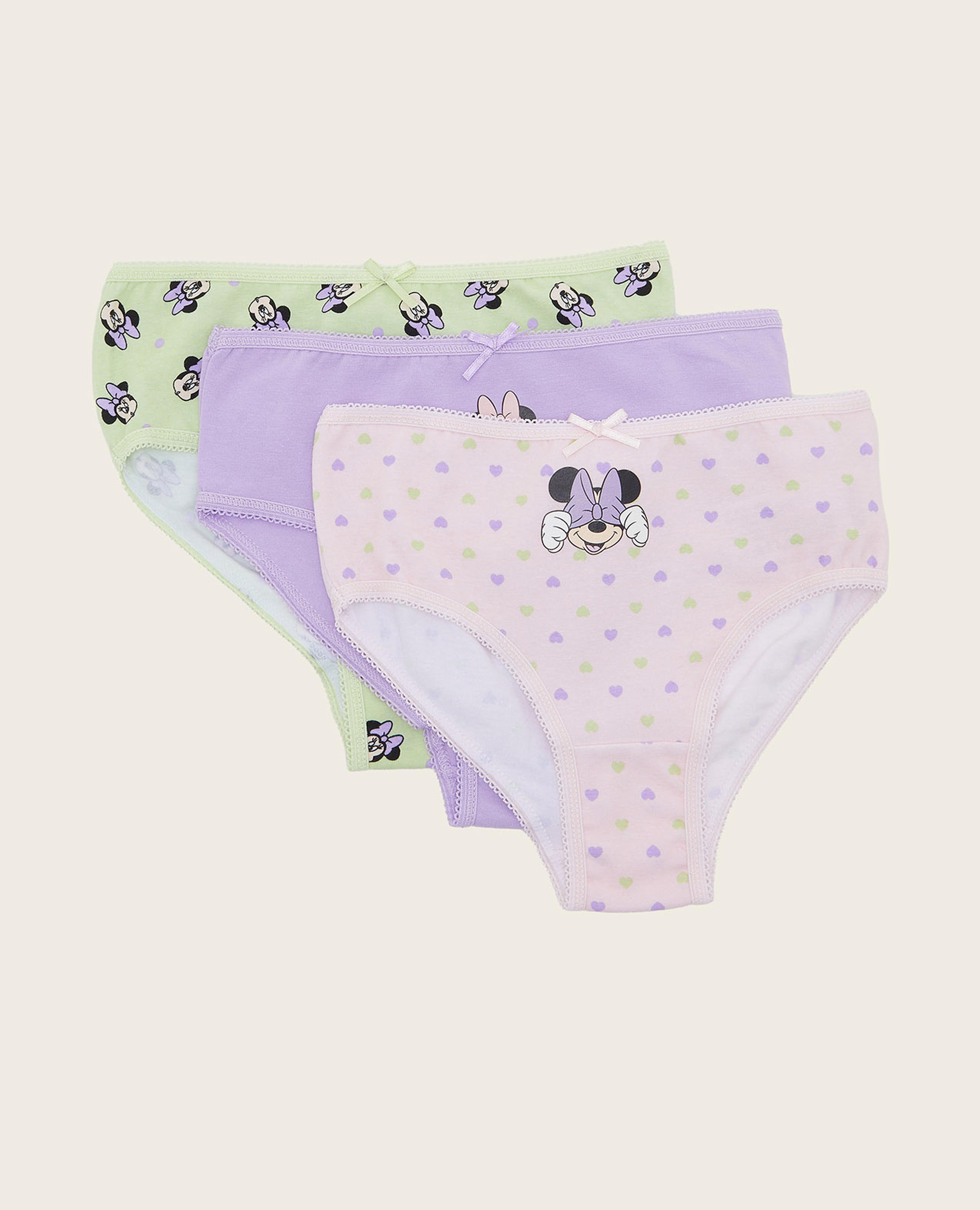 3 Pack Minnie Mouse Print Briefs