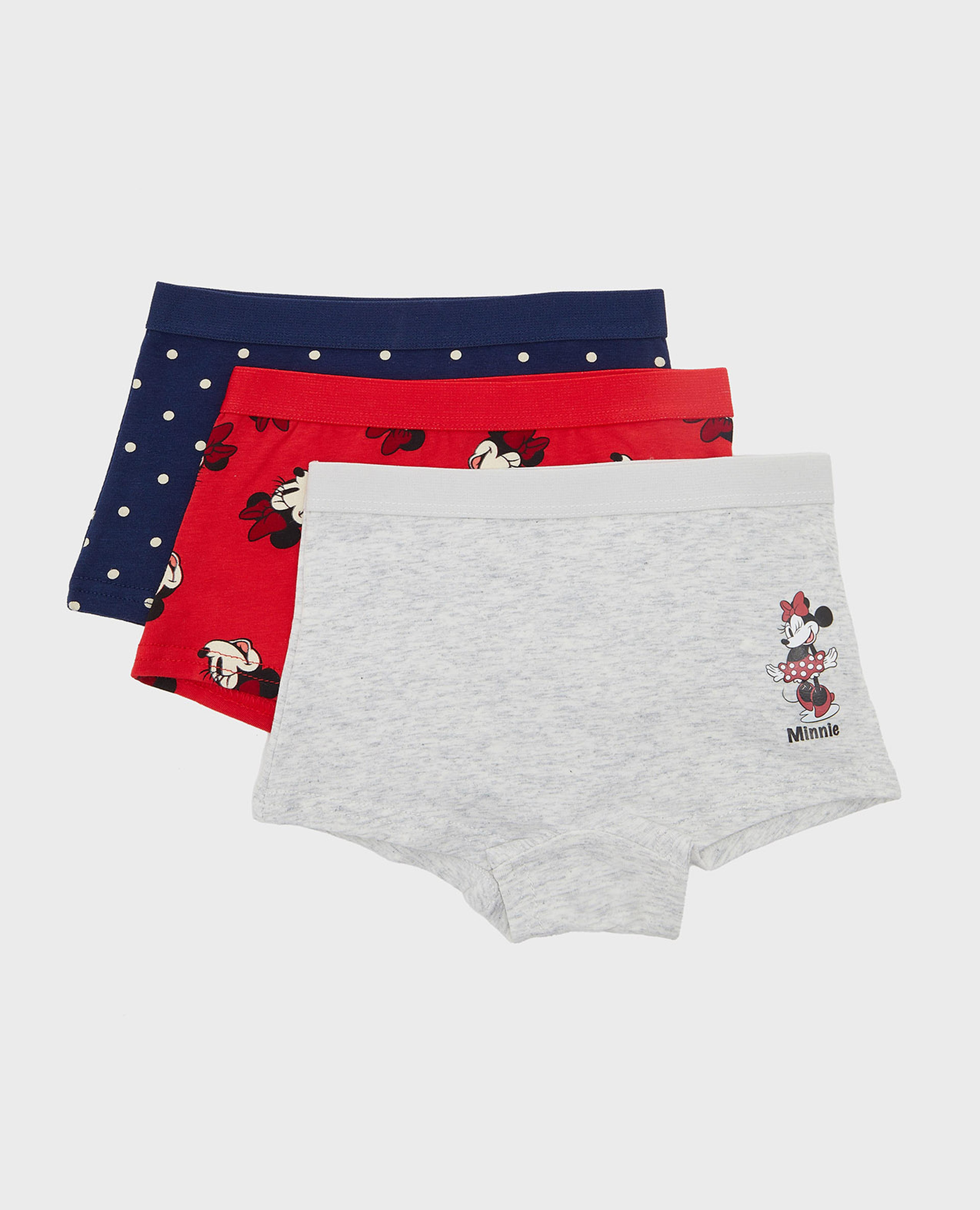 3 Pack Minnie Mouse Print Boyshorts