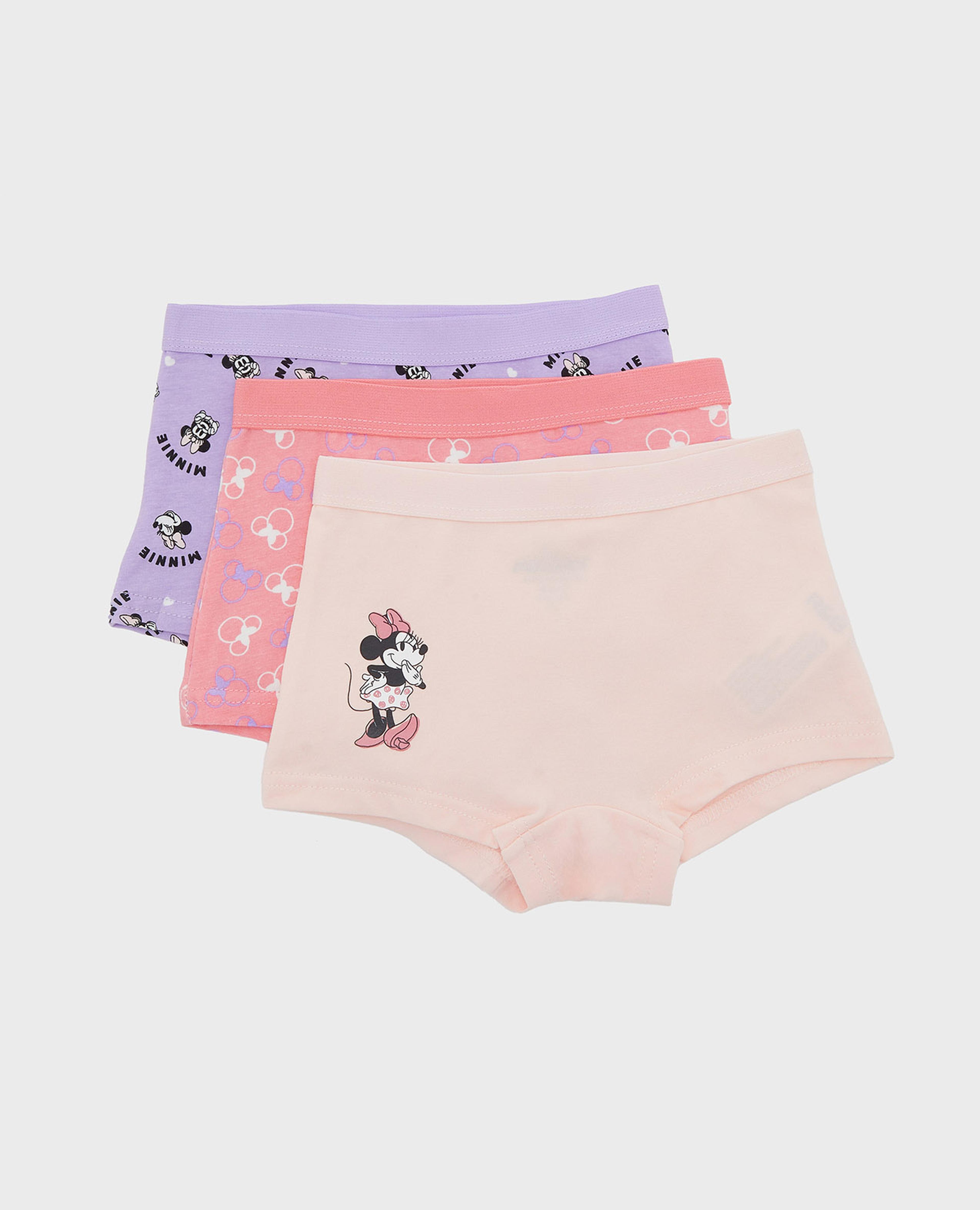 3 Pack Minnie Mouse Print Boyshorts