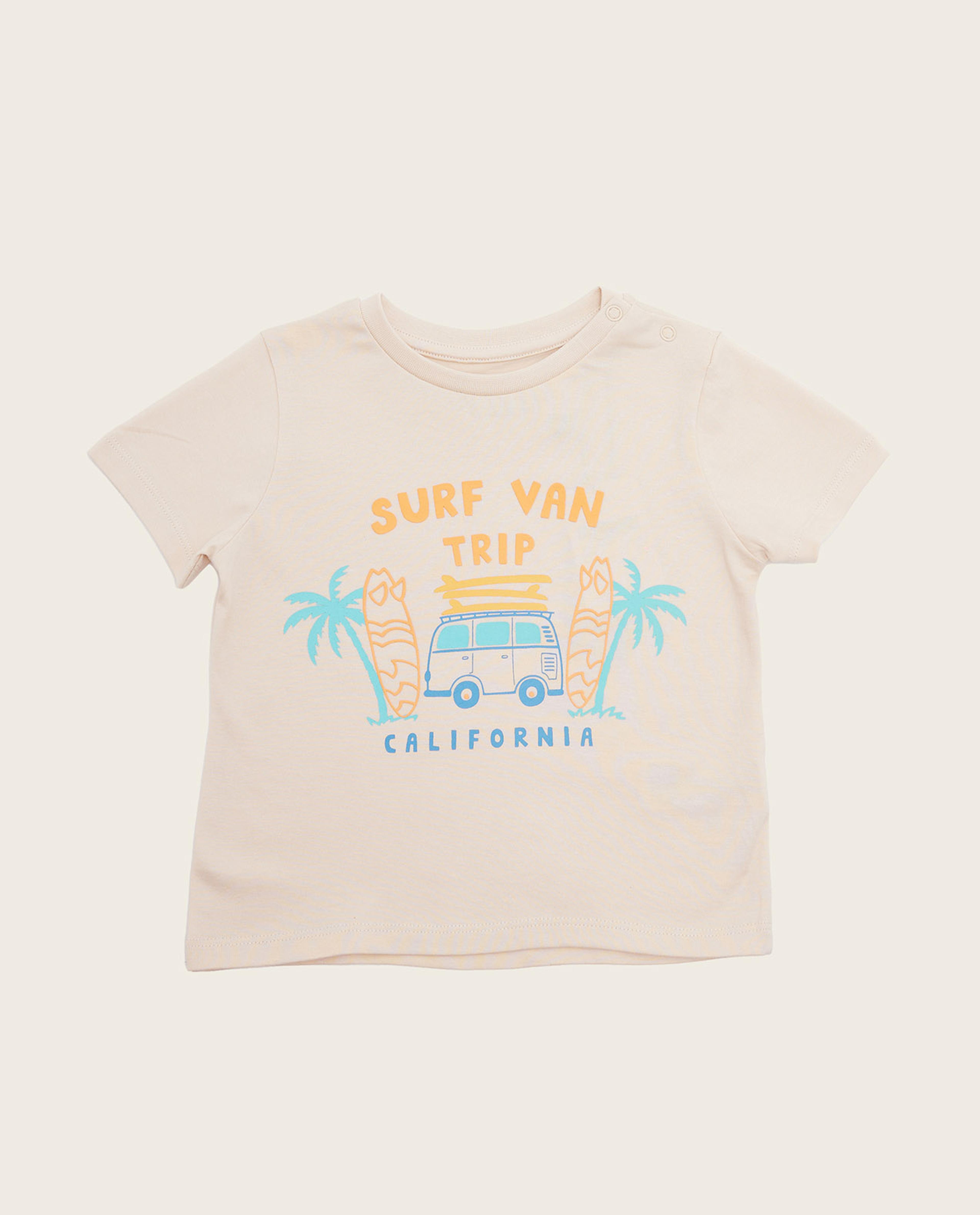 Printed T-Shirt with Crew Neck and Short Sleeves