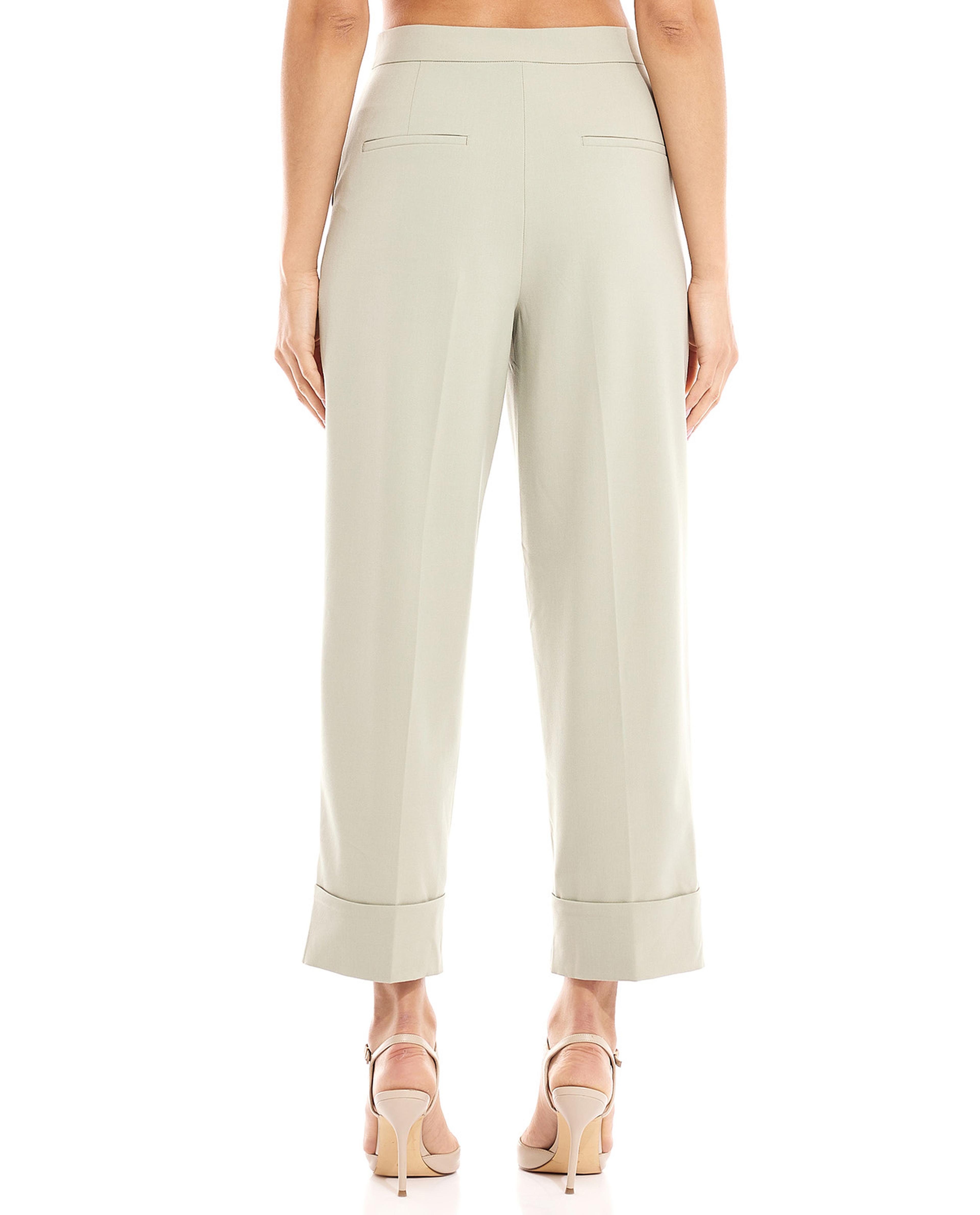 Solid Straight Fit Trousers