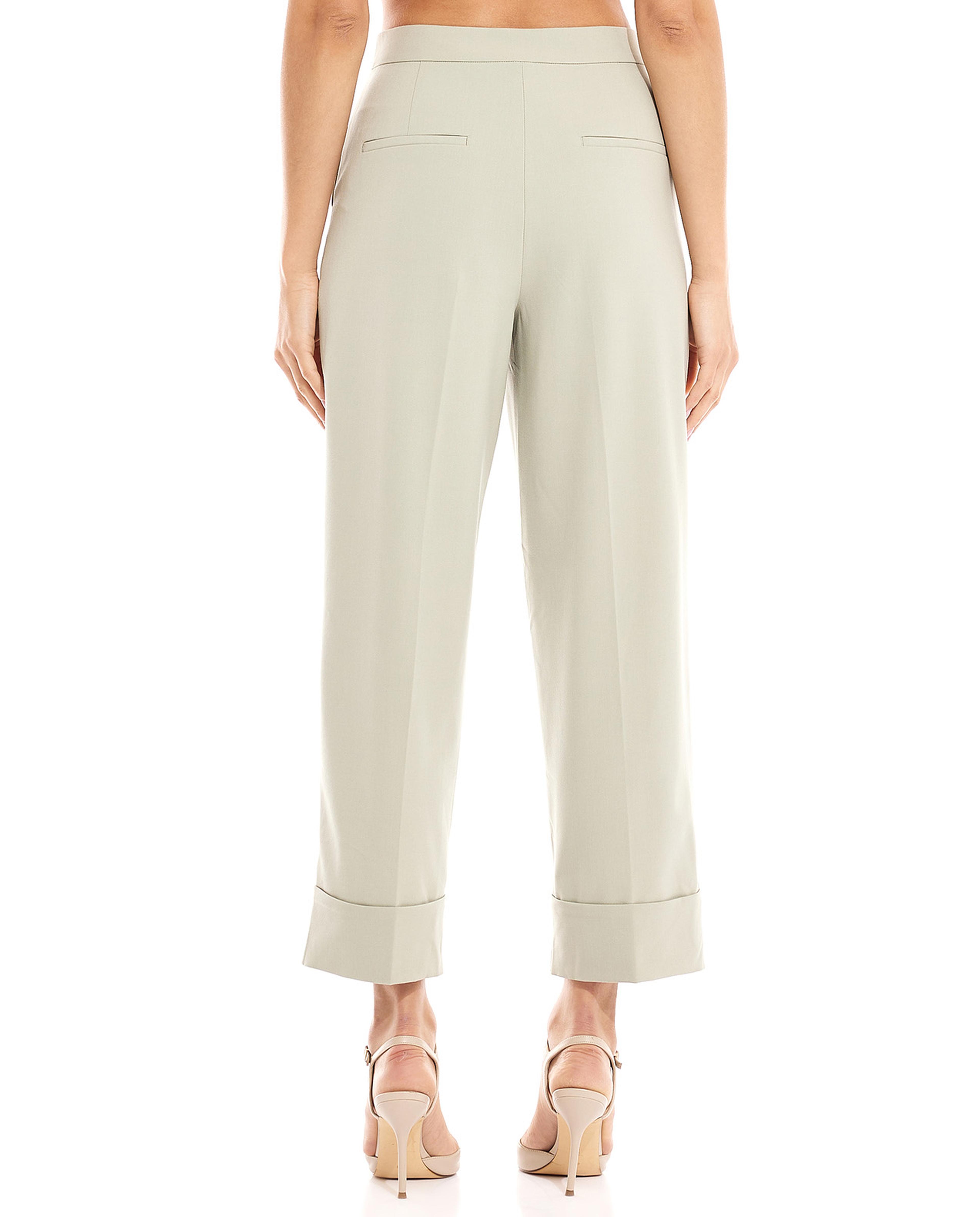 Solid Straight Fit Trousers