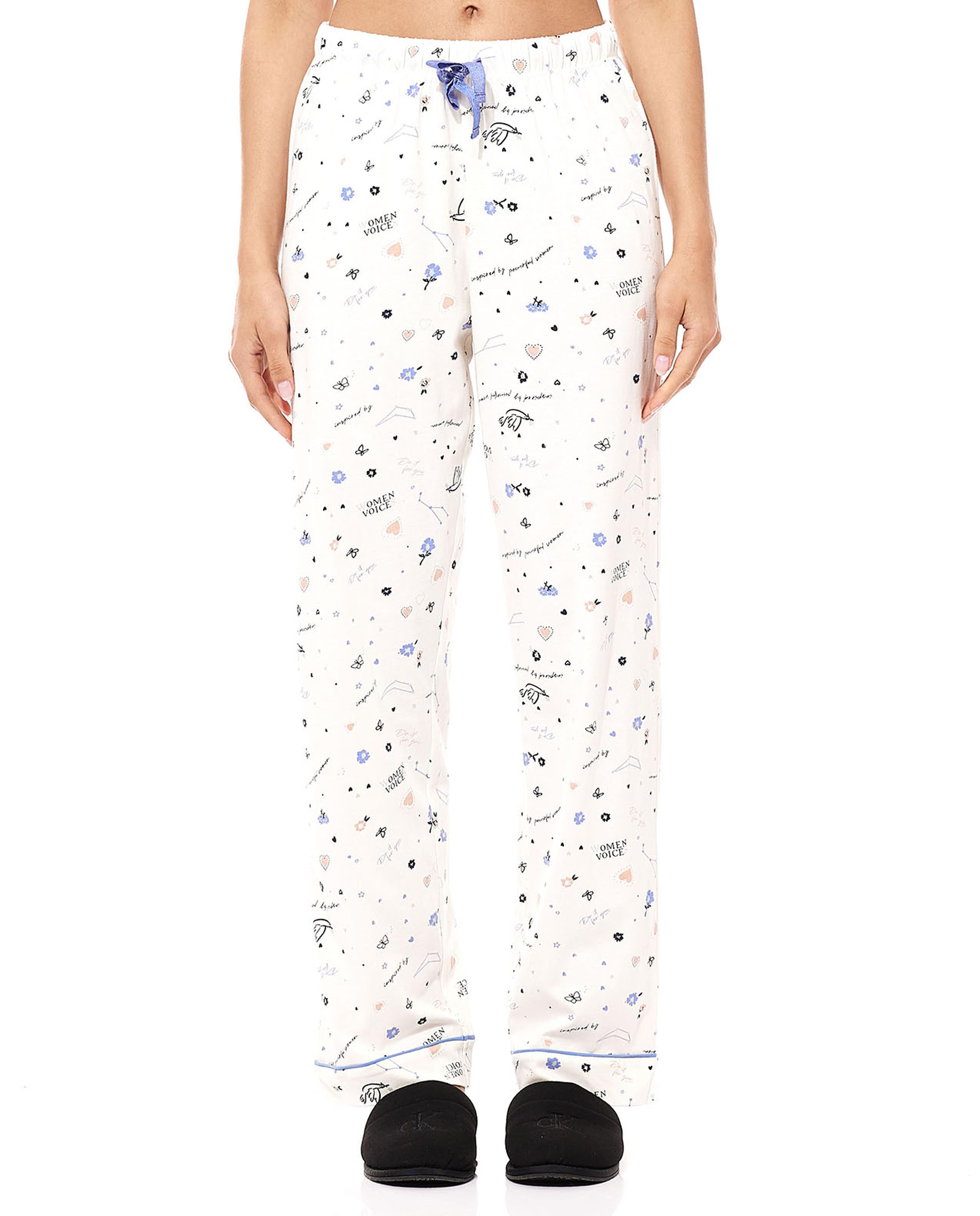 طقم بيجامة منقوشة