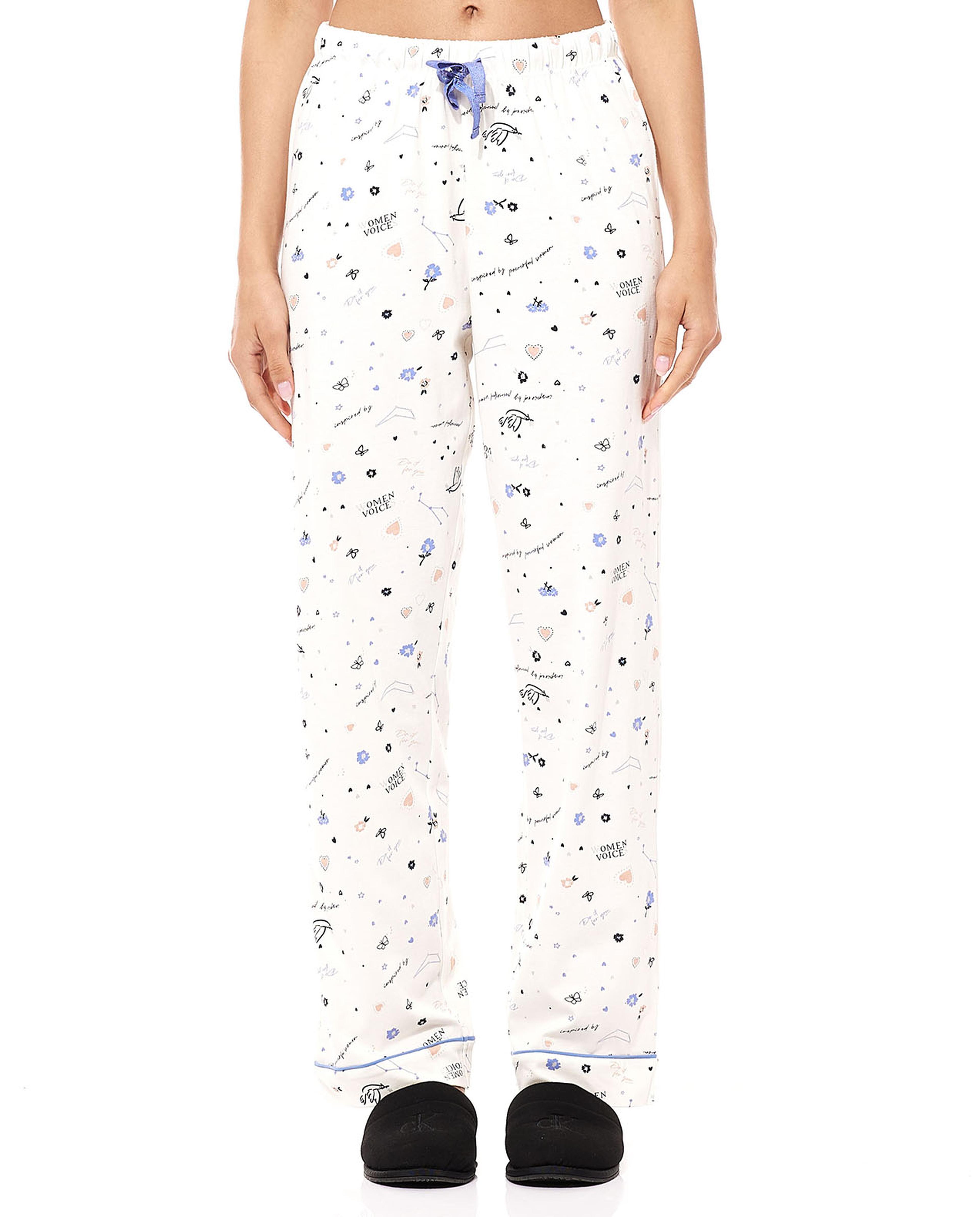 طقم بيجامة منقوشة