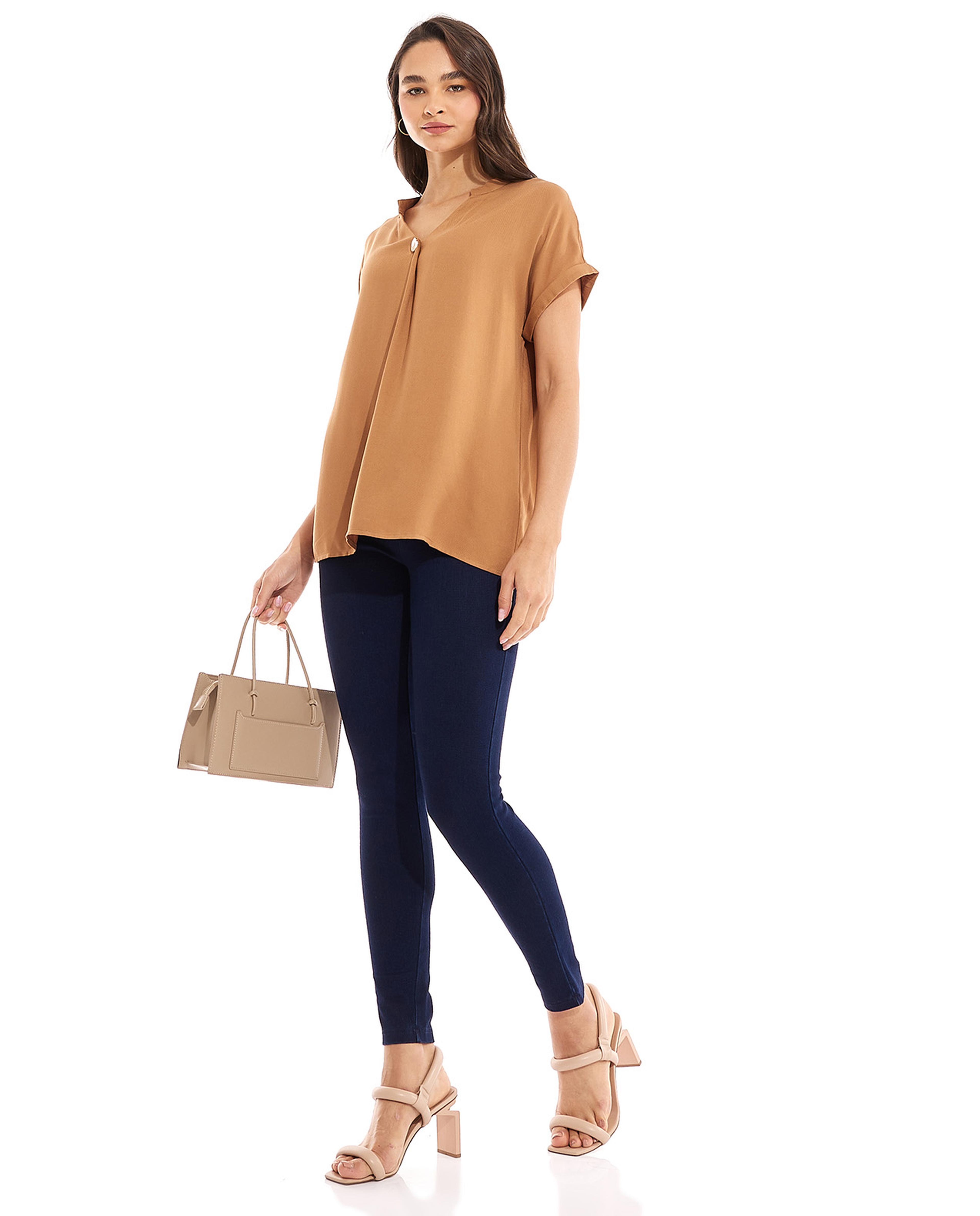 بنطال جيقيقنز مغسول بخصر مطاطي