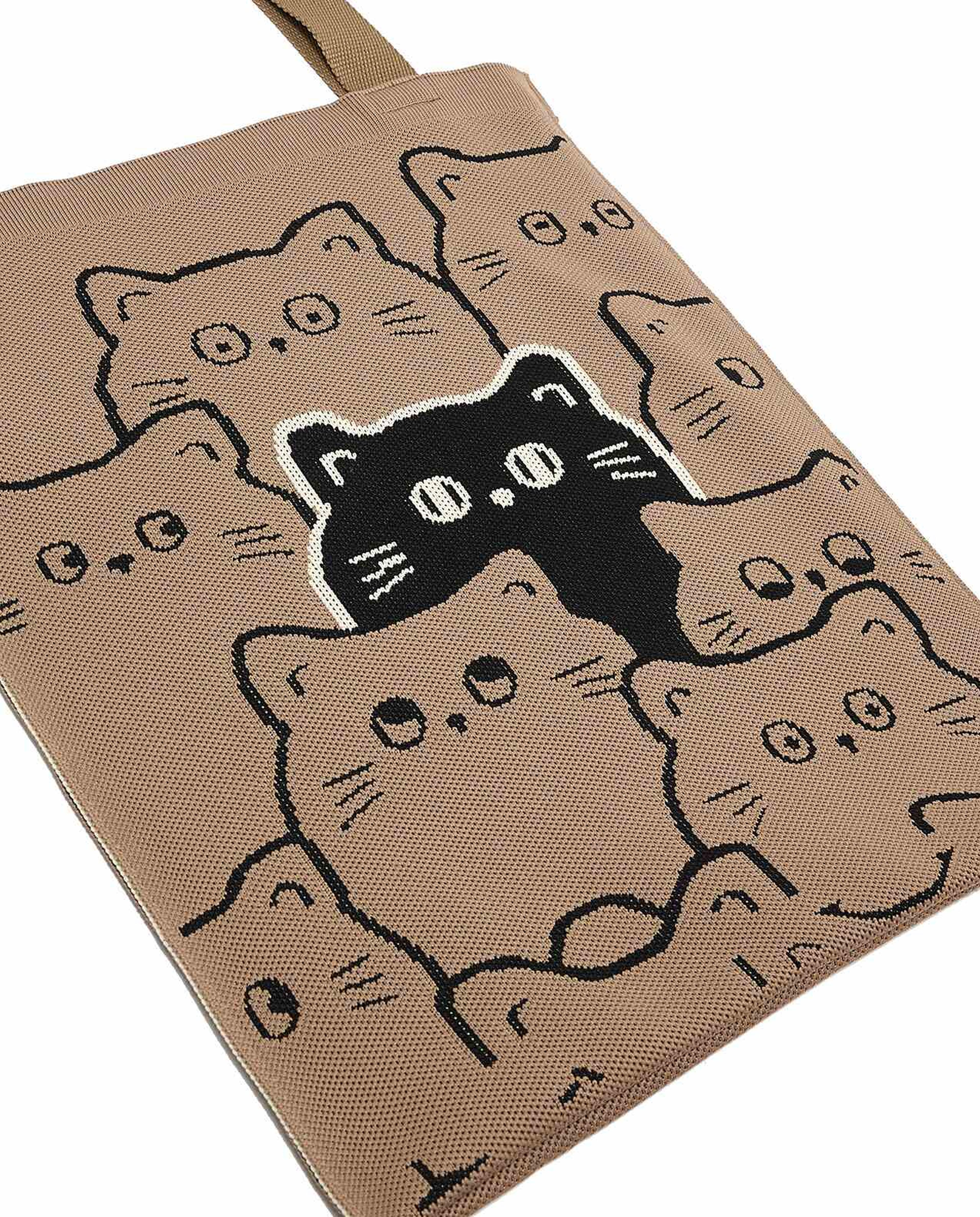 حقيبة كتف كانفاس بطبعة