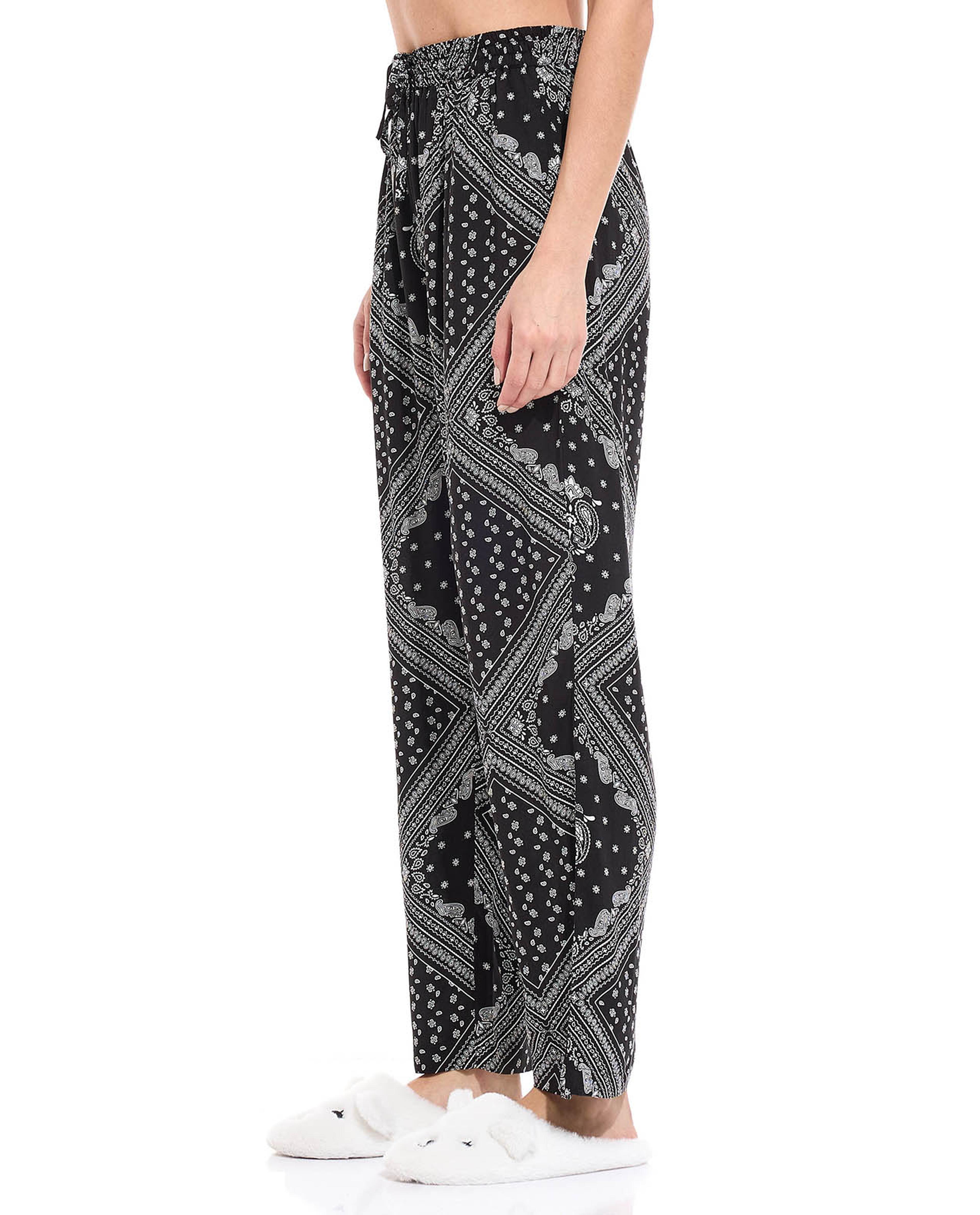 Printed Lounge Pants with Drawstring Waist