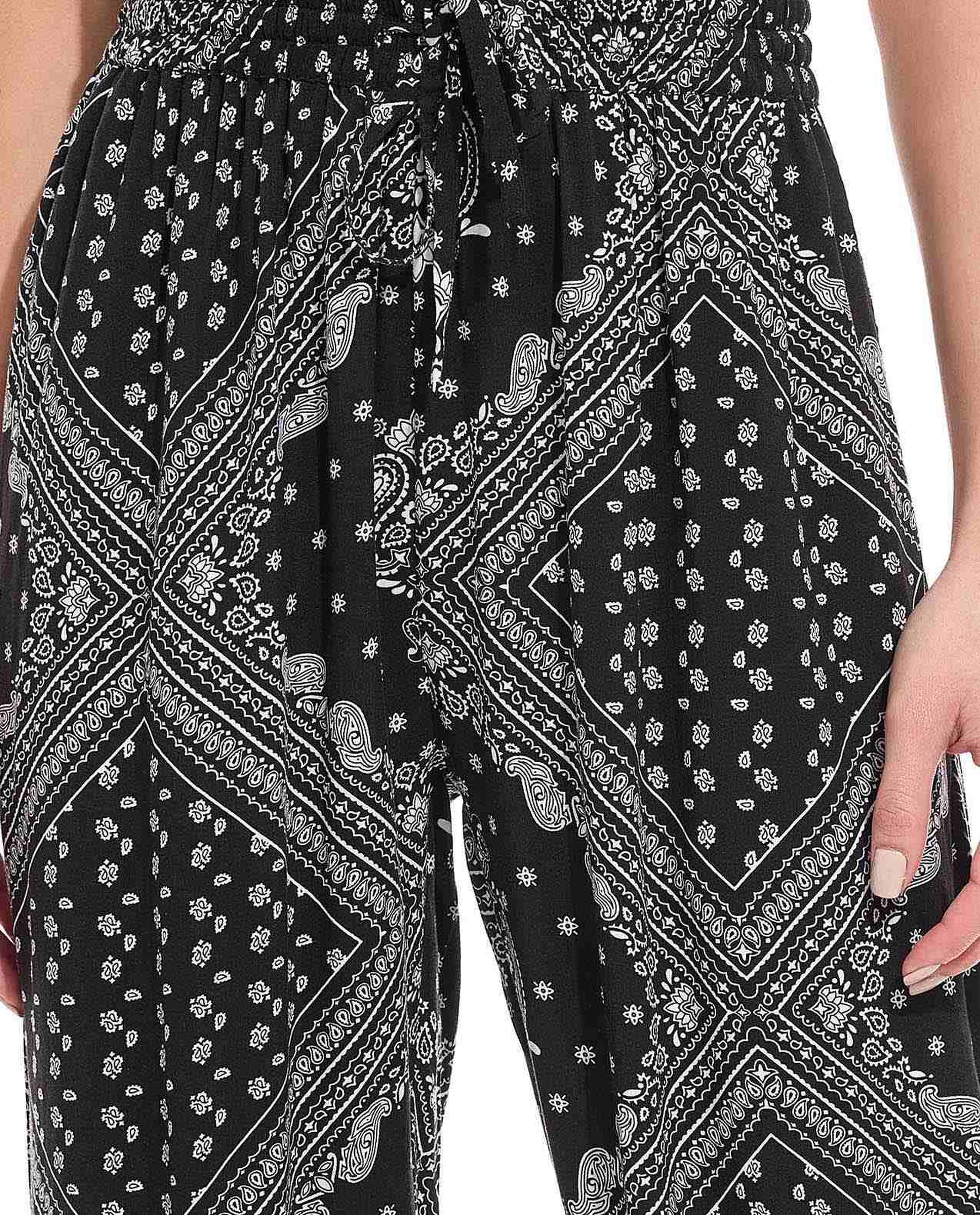 Printed Lounge Pants with Drawstring Waist