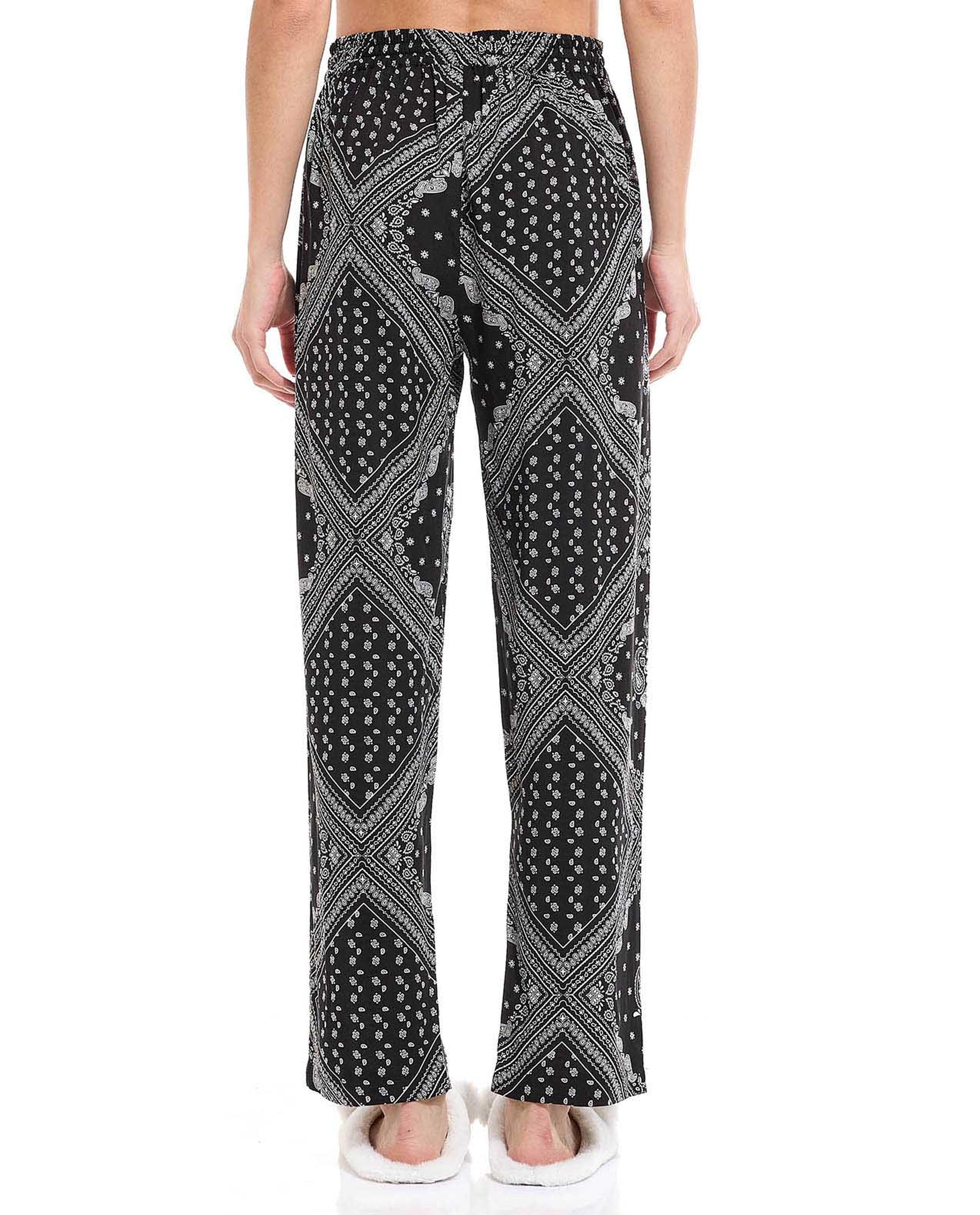 Printed Lounge Pants with Drawstring Waist